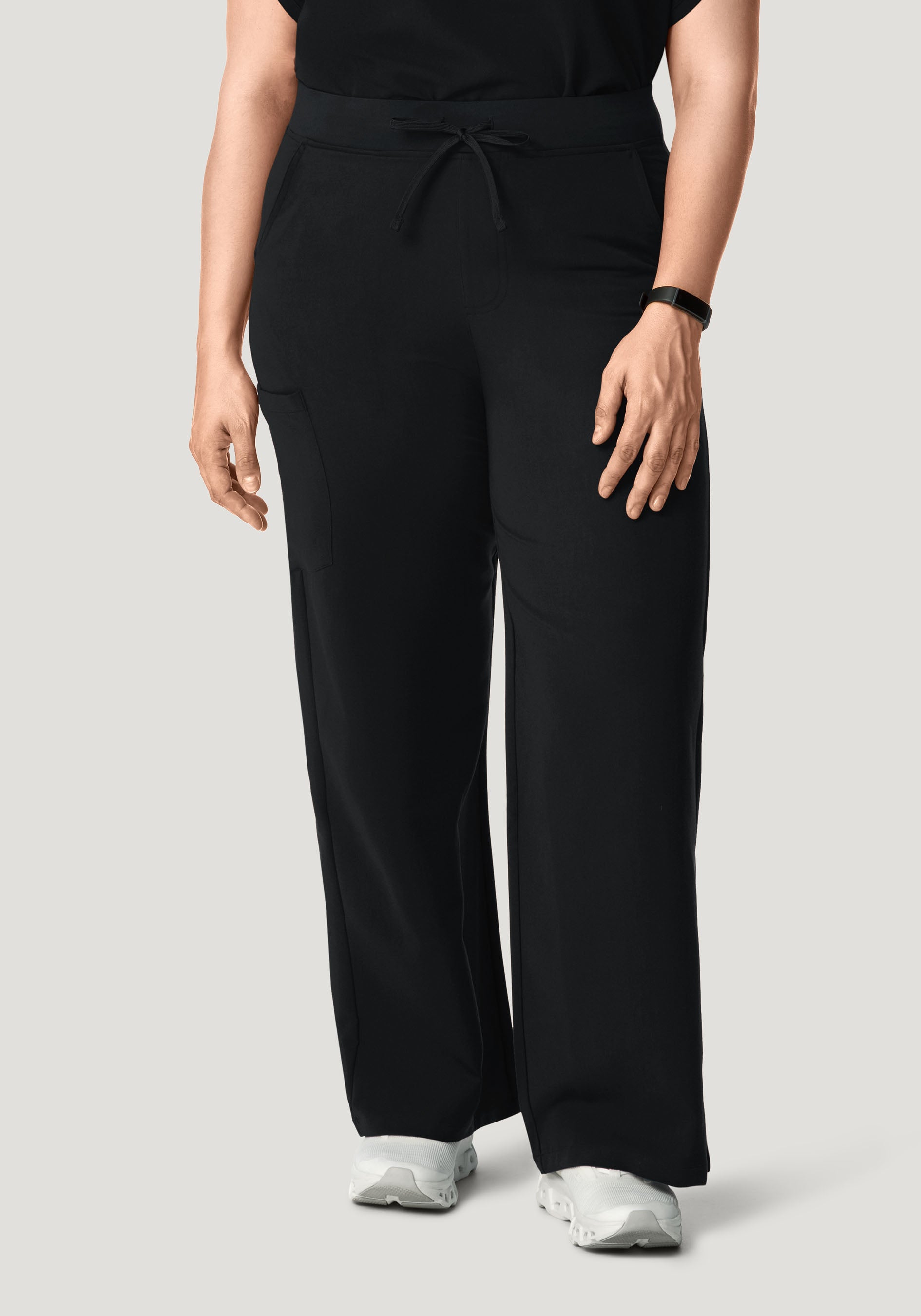 High Waisted Wide Leg Black