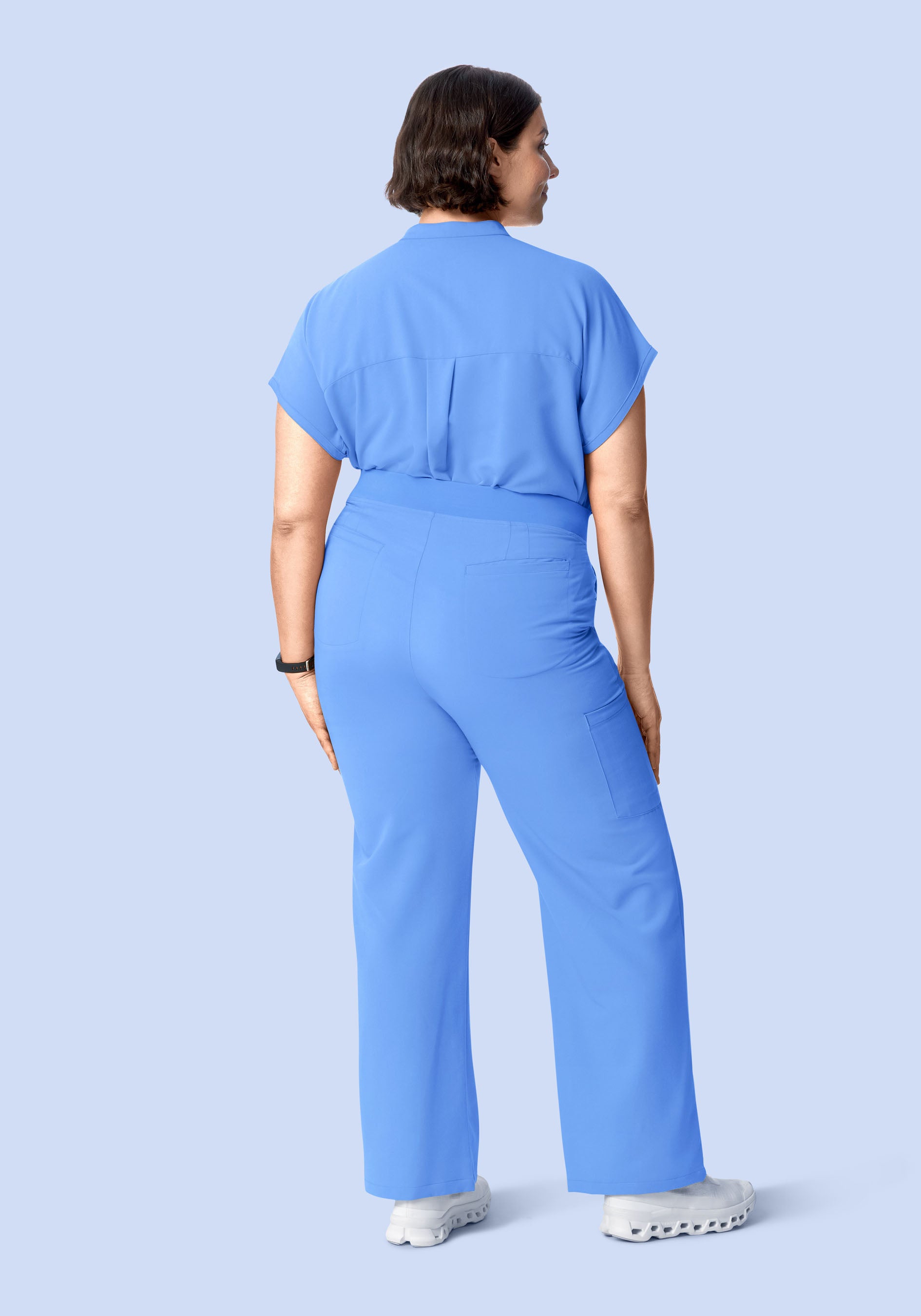 High Waisted Wide Leg Ceil Blue