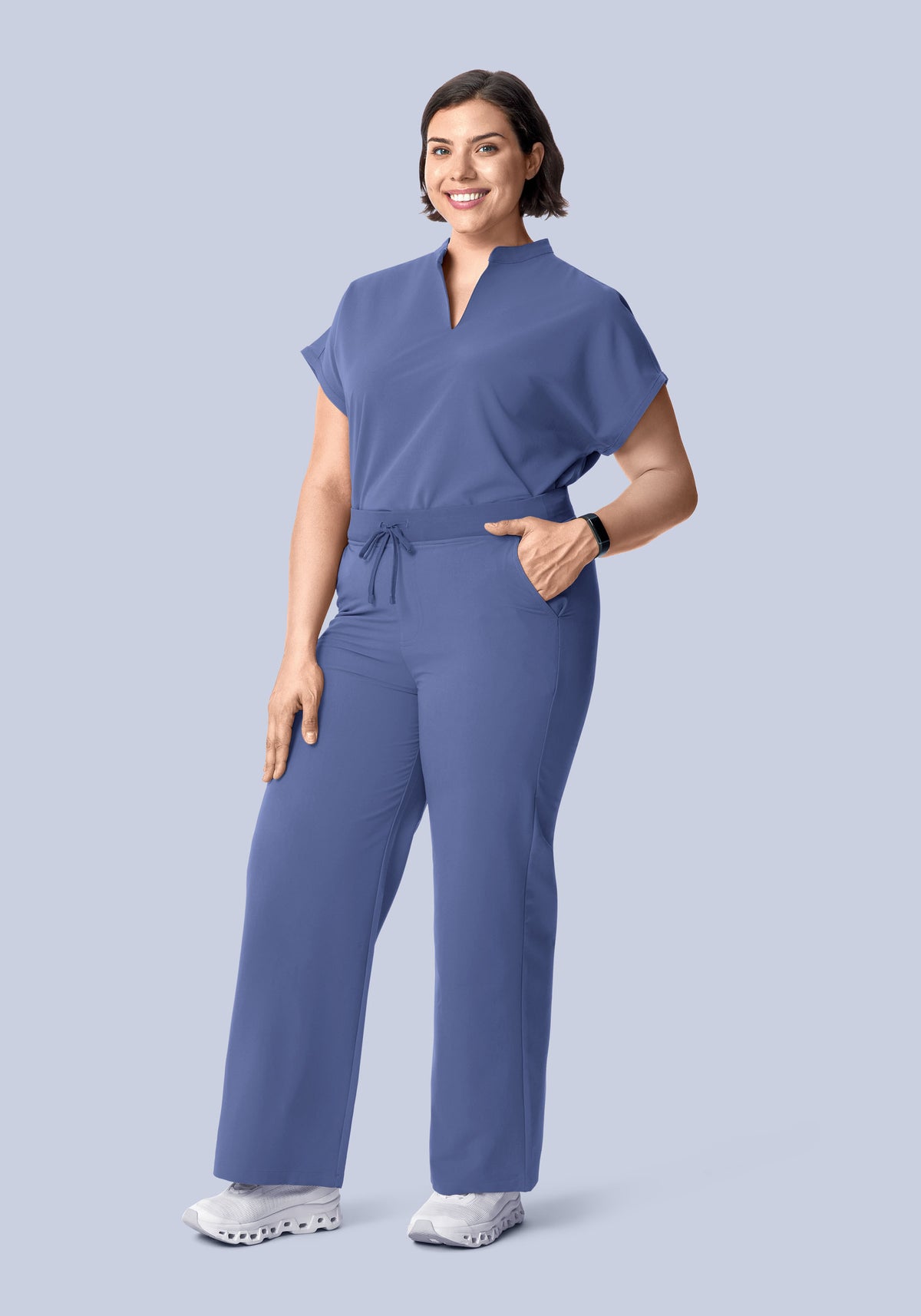 High Waisted Wide Leg Deep Periwinkle