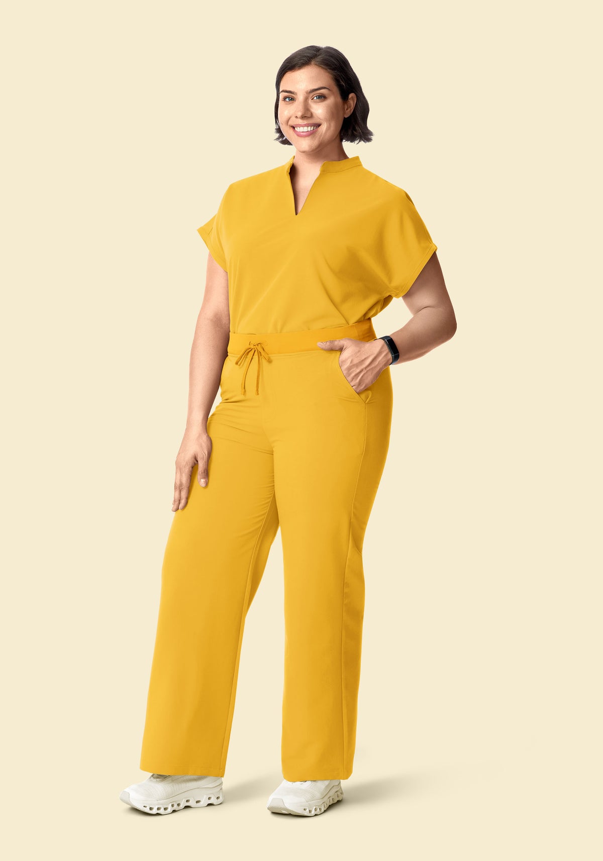 High Waisted Wide Leg Dijon