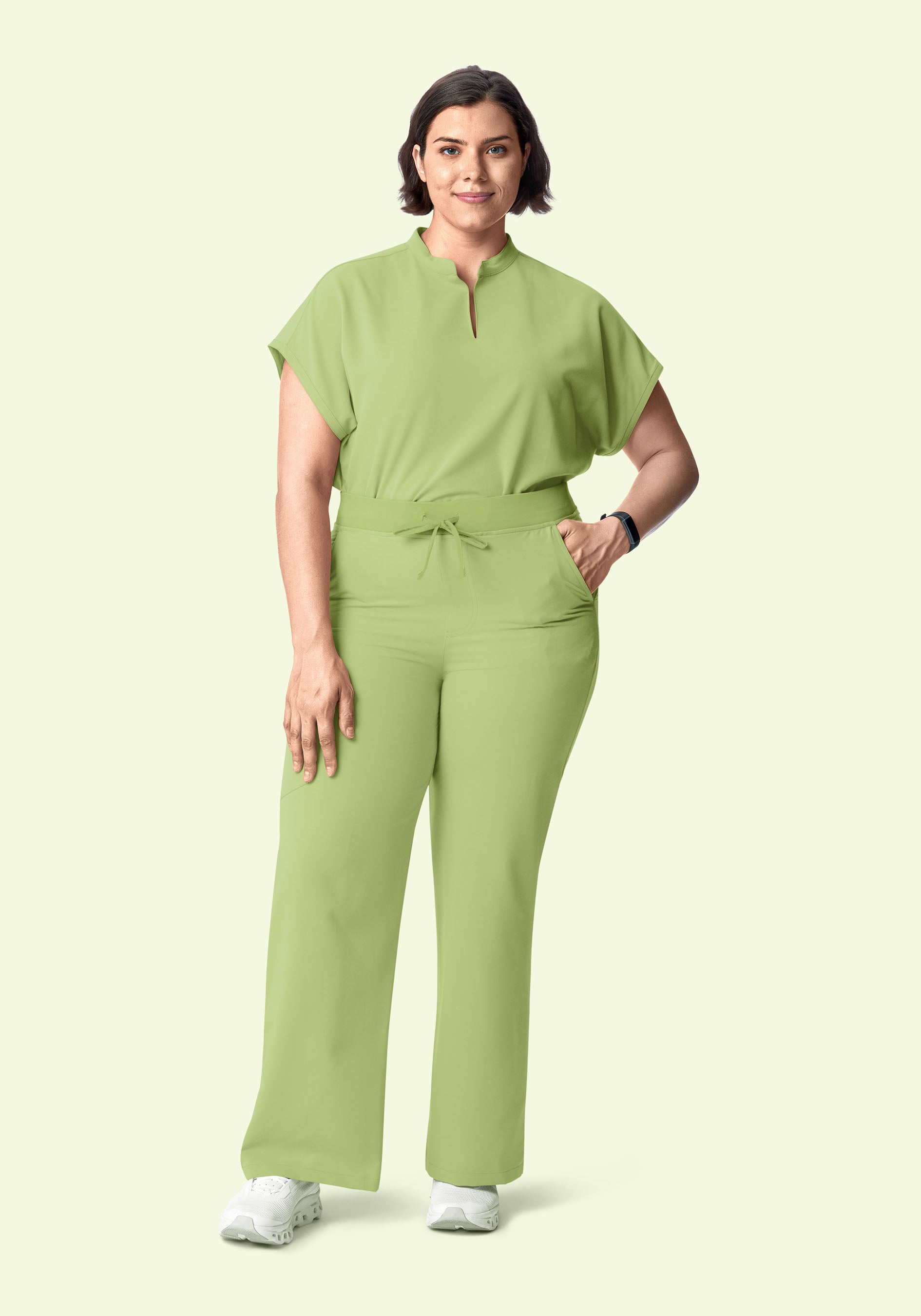 High Waisted Wide Leg Fern