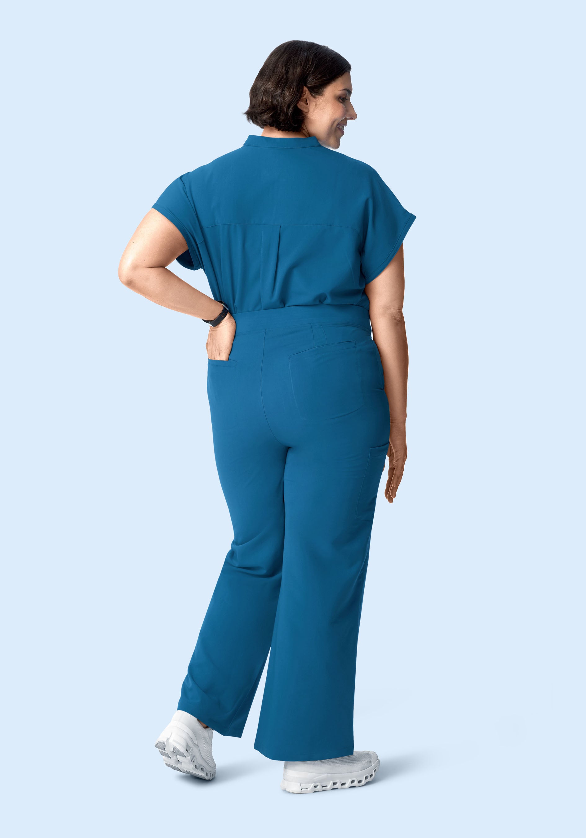 High Waisted Wide Leg Vallarta Blue