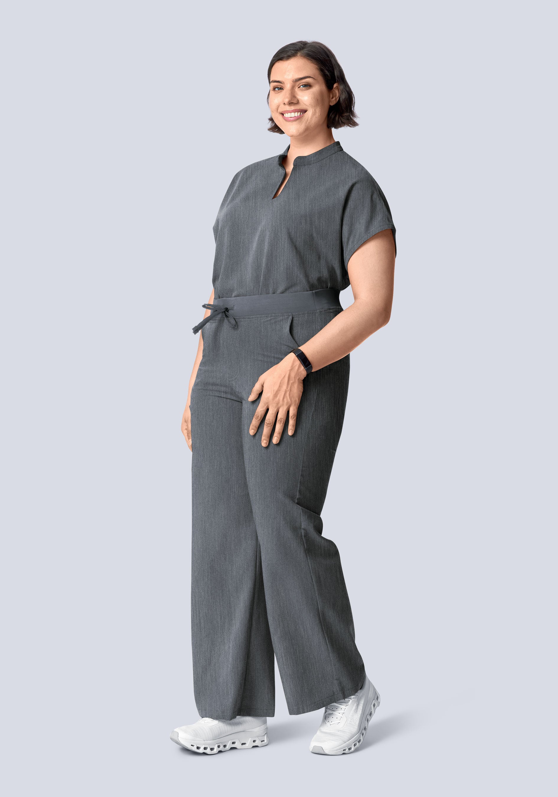 High Waisted Wide Leg Gray