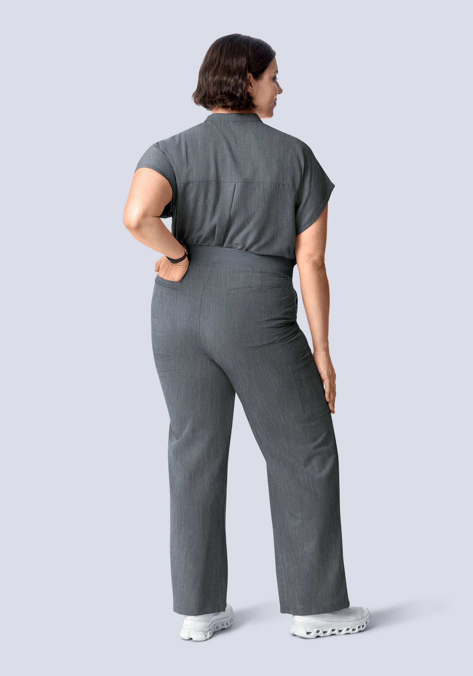 High Waisted Wide Leg Gray