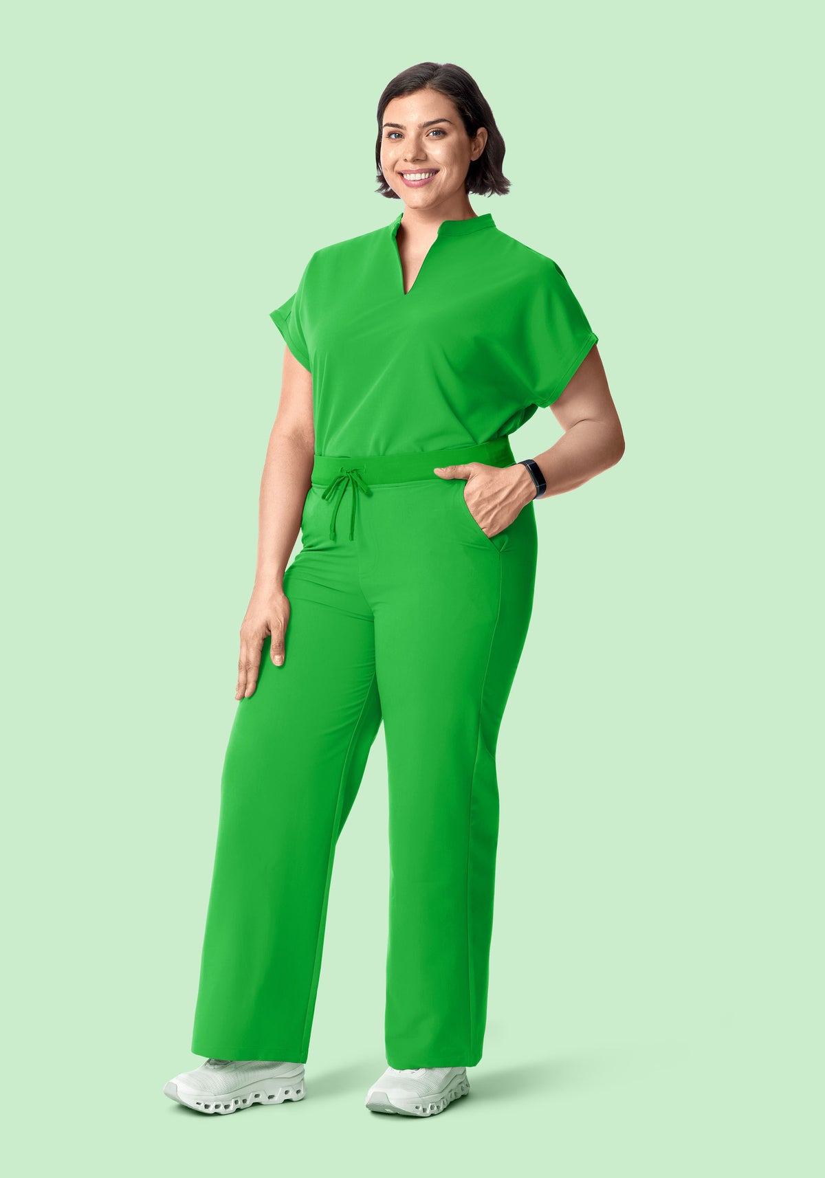 High Waisted Wide Leg Kelly Green