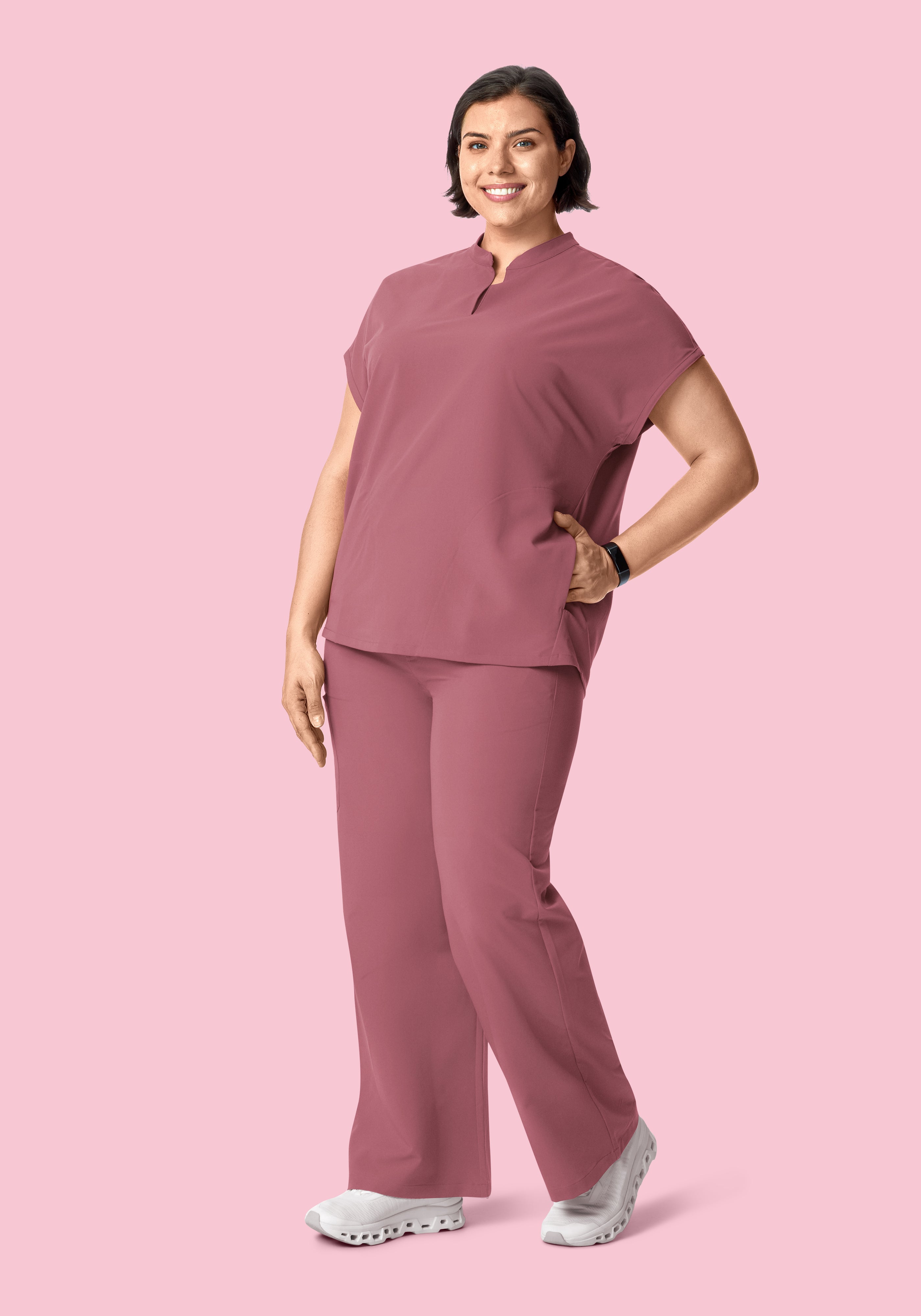 High Waisted Wide Leg Mauve