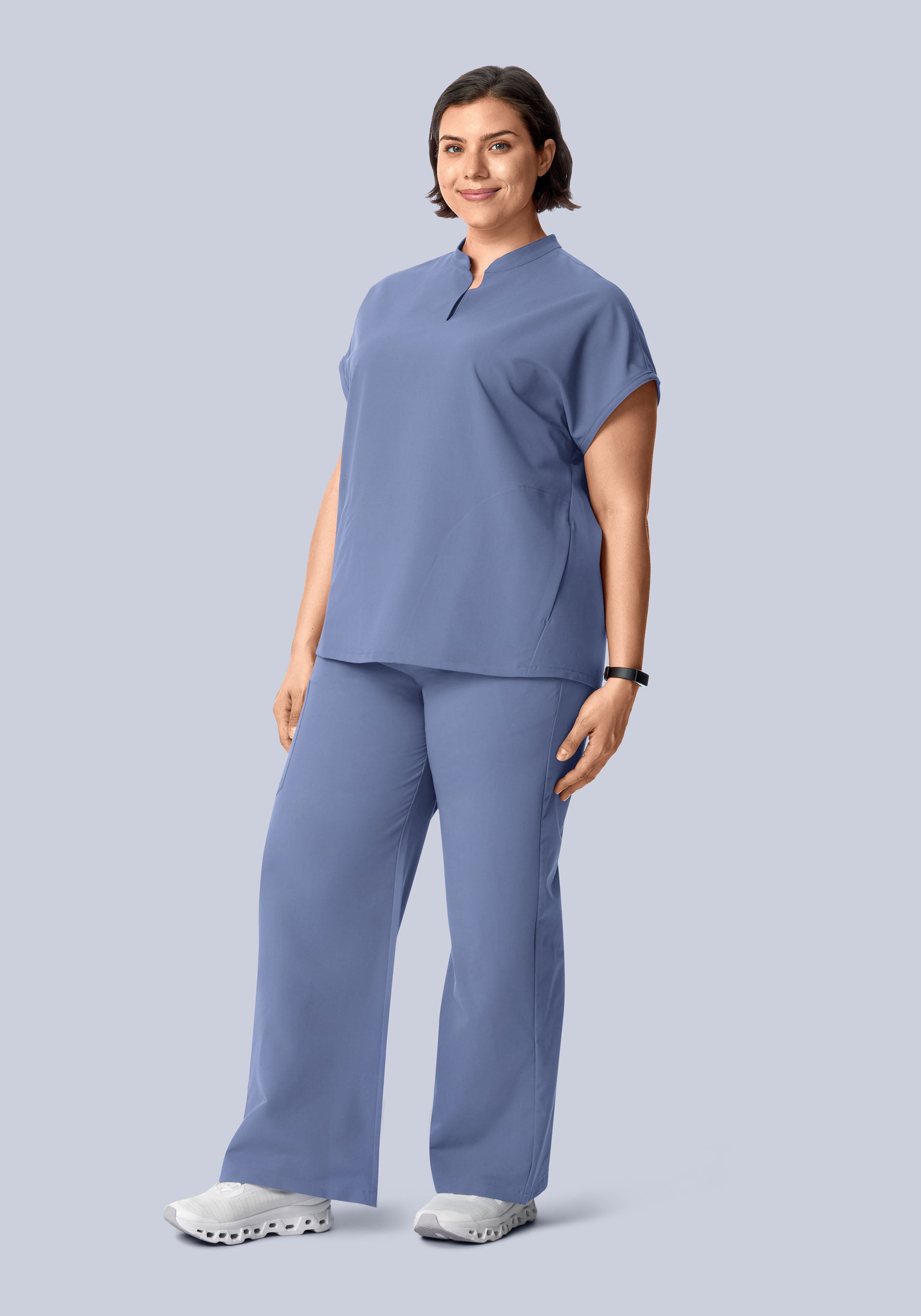 High Waisted Wide Leg Periwinkle