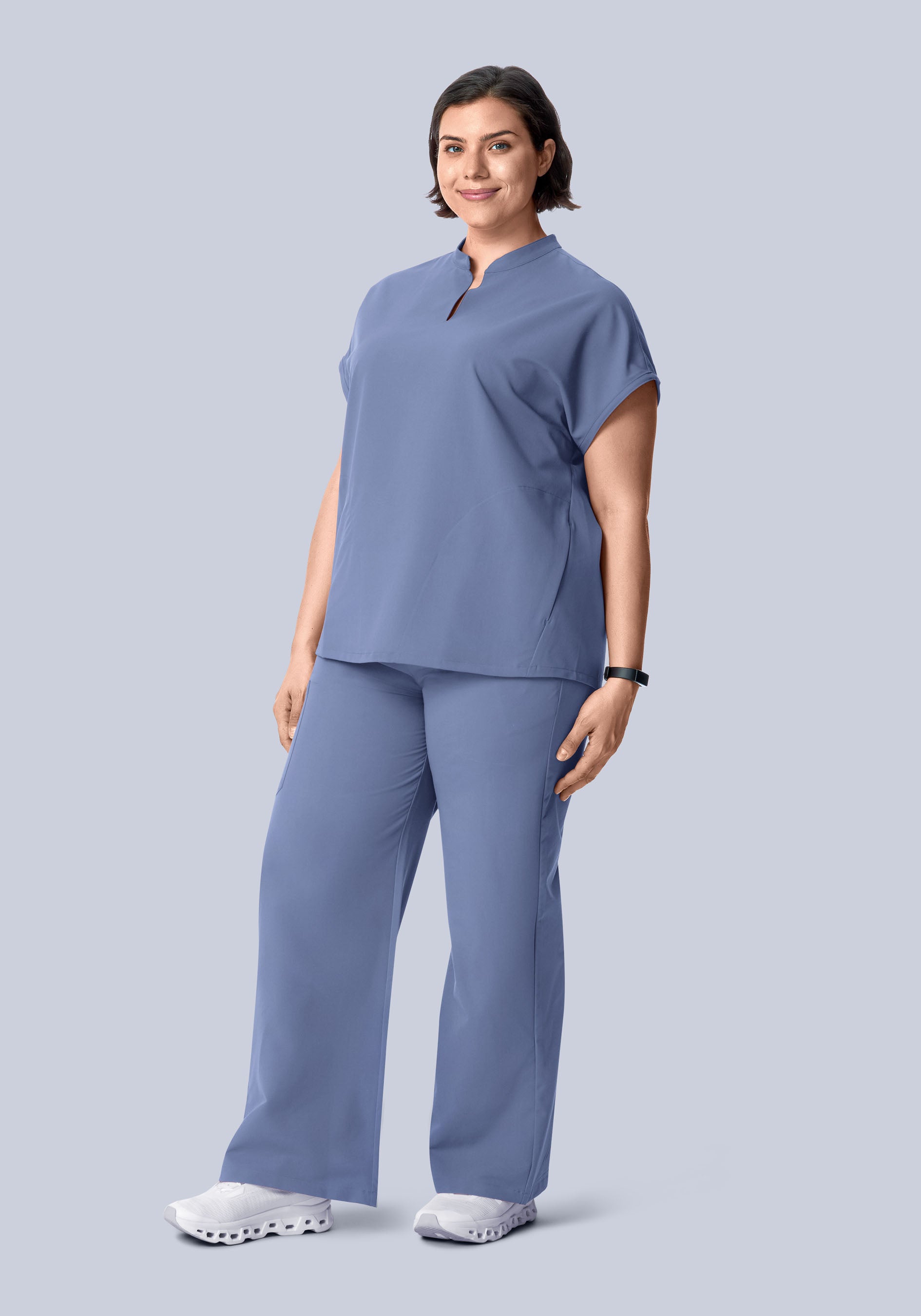 Mandarin Dolman Top Periwinkle