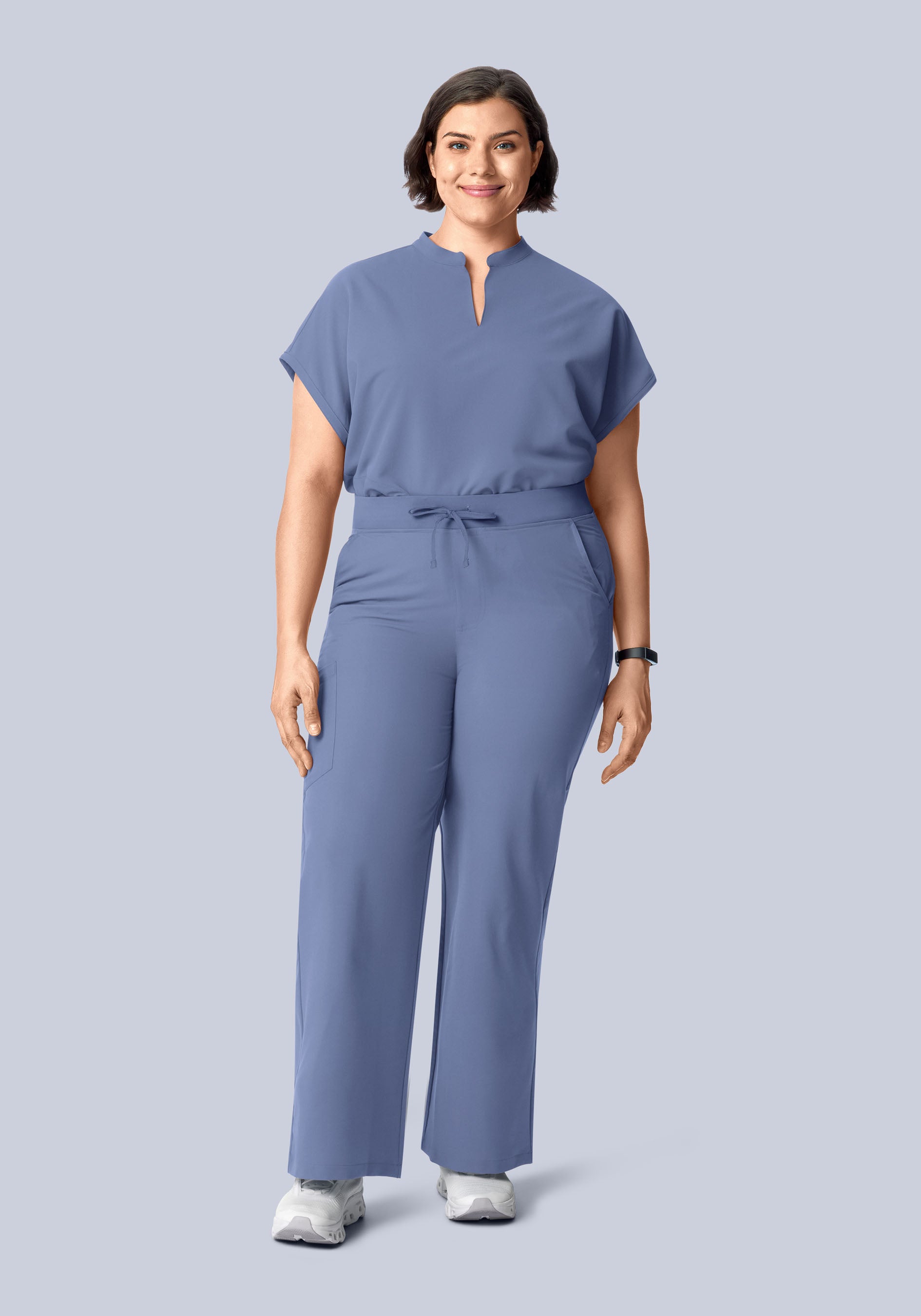 High Waisted Wide Leg Periwinkle