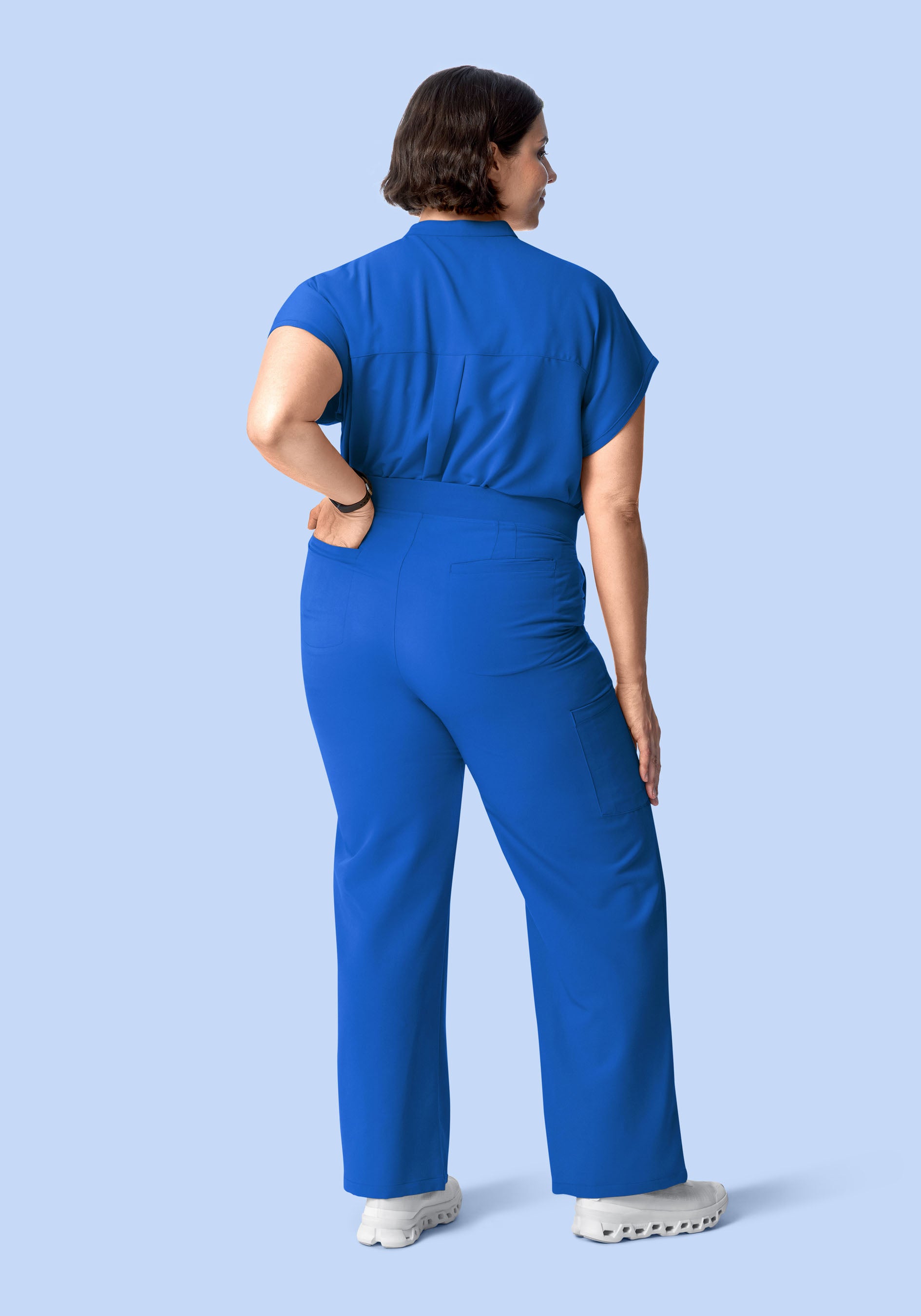 High Waisted Wide Leg Royal Blue