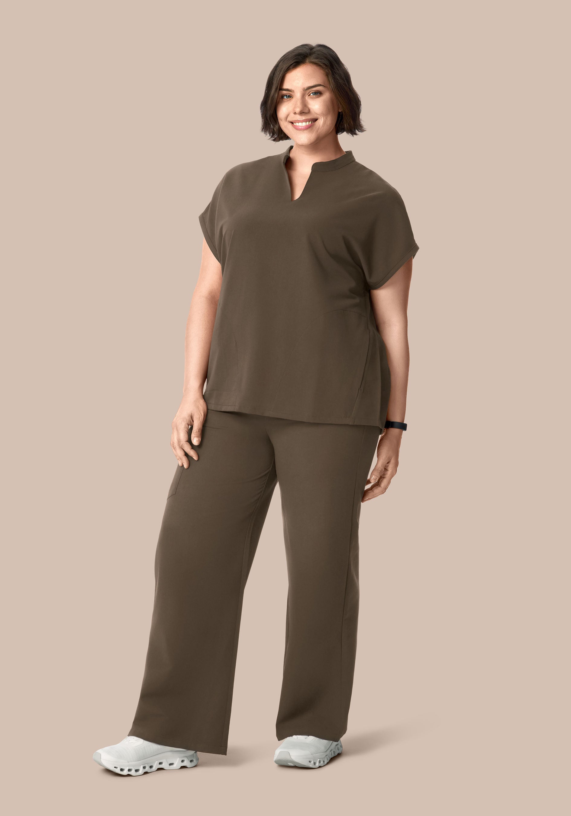 Mandarin Dolman Top Truffle