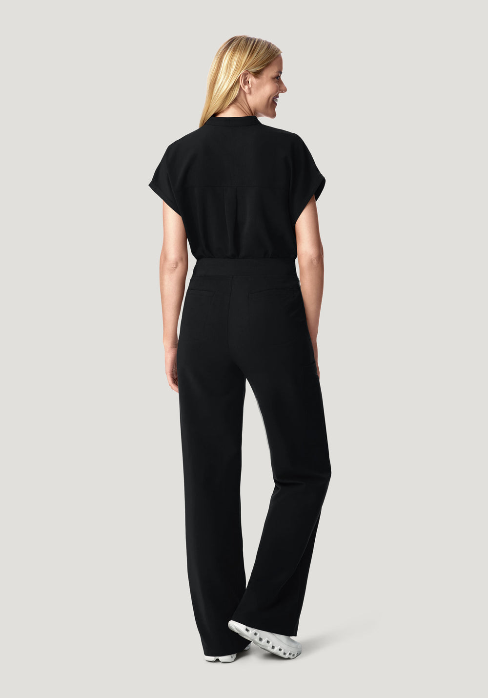 High Waisted Wide Leg Black