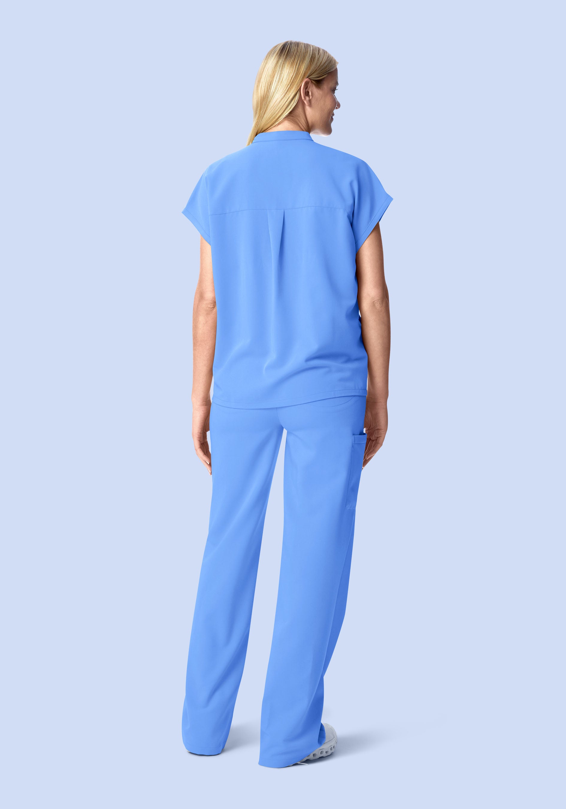 High Waisted Wide Leg Ceil Blue
