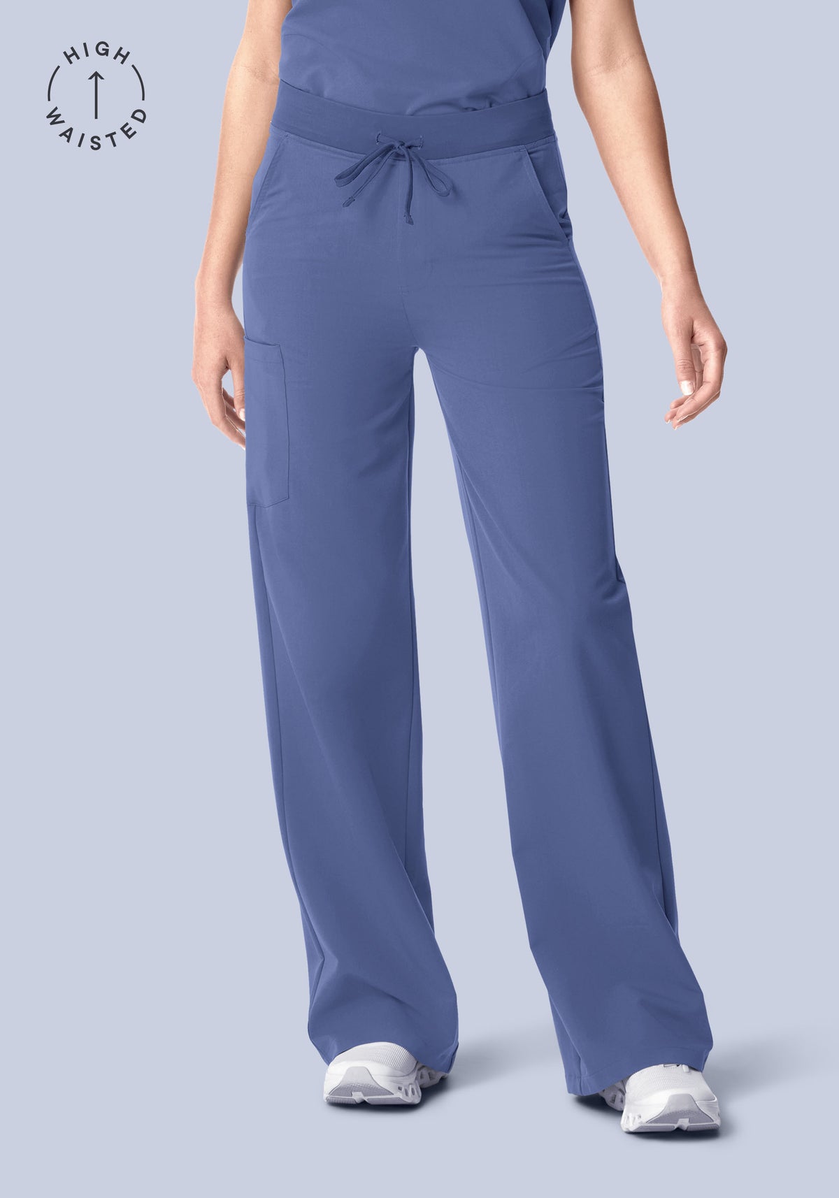 High Waisted Wide Leg Deep Periwinkle