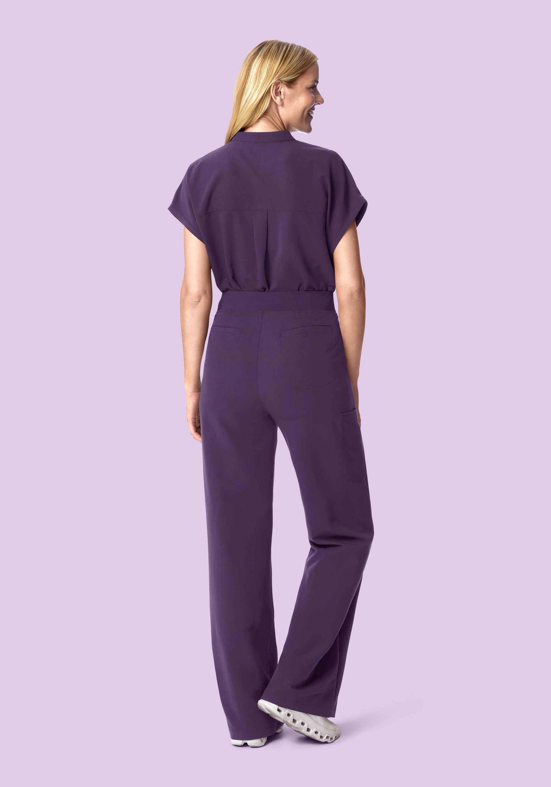 High Waisted Wide Leg Dewberry