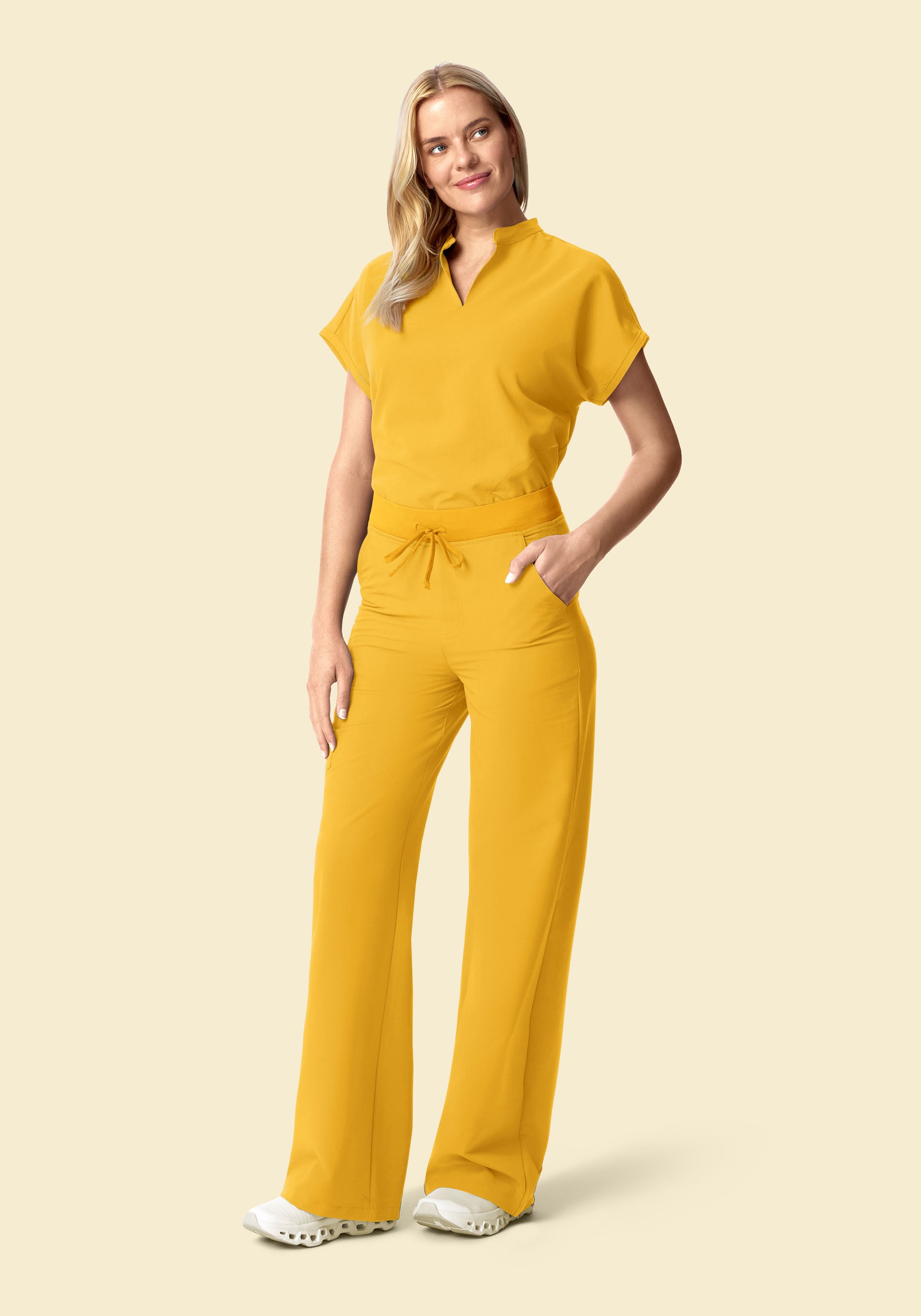 High Waisted Wide Leg Dijon