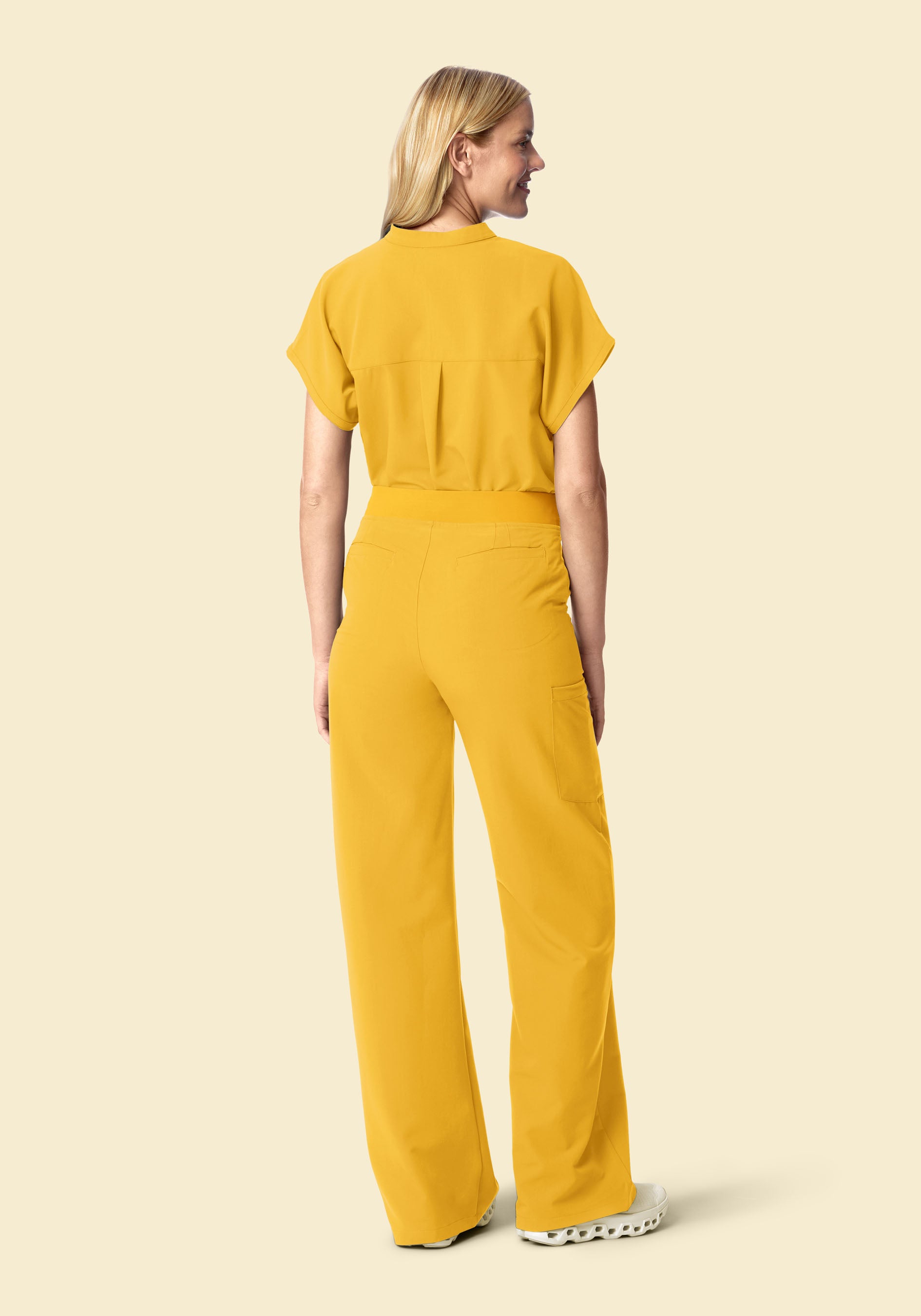 High Waisted Wide Leg Dijon