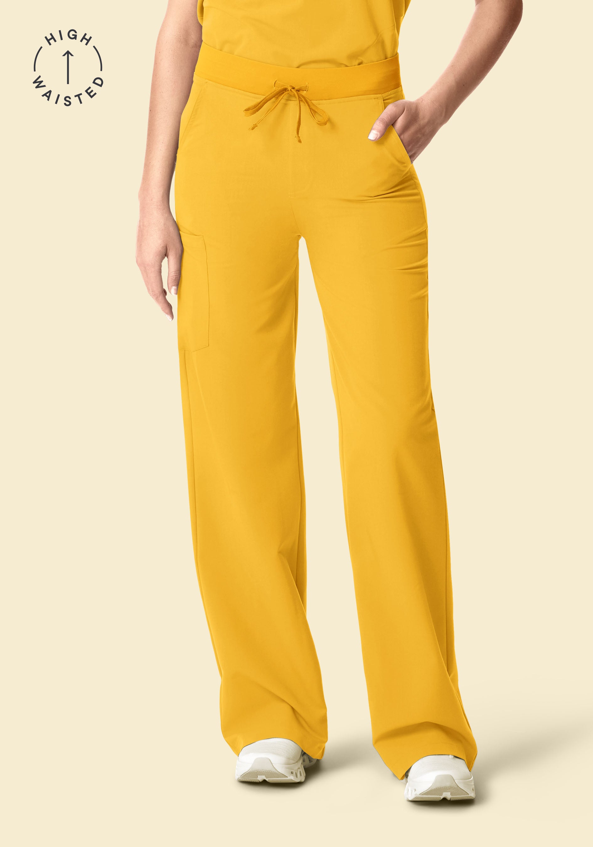 High Waisted Wide Leg Dijon
