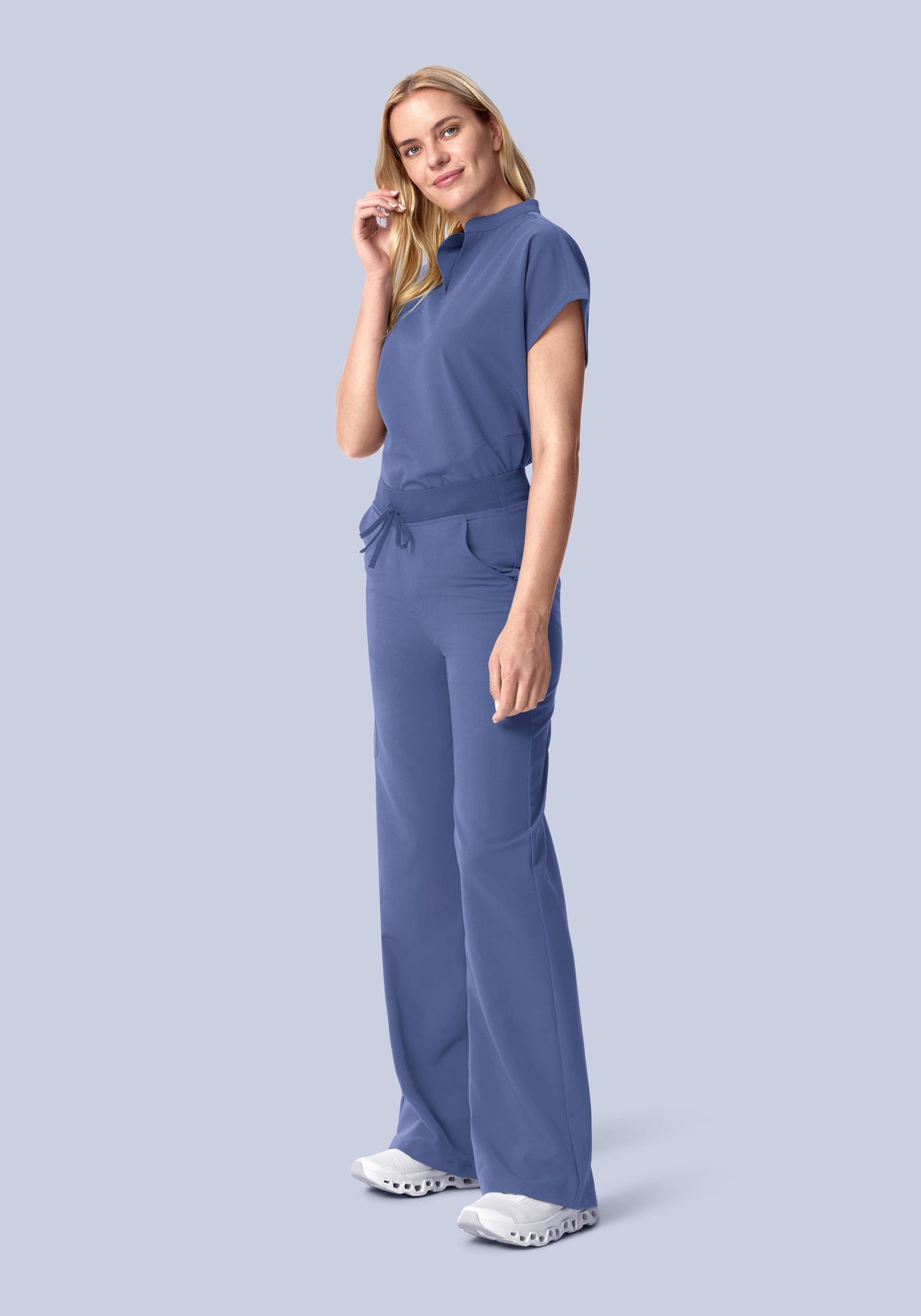 High Waisted Wide Leg Deep Periwinkle