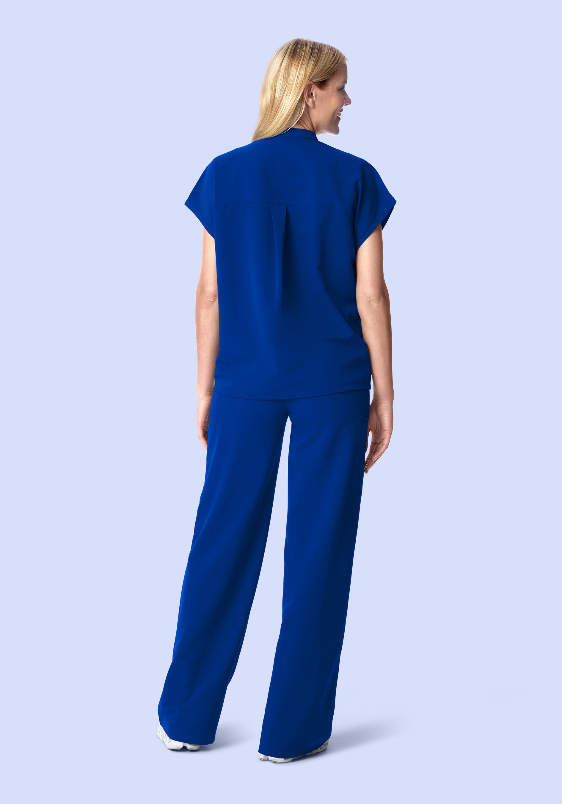 High Waisted Wide Leg Galaxy Blue