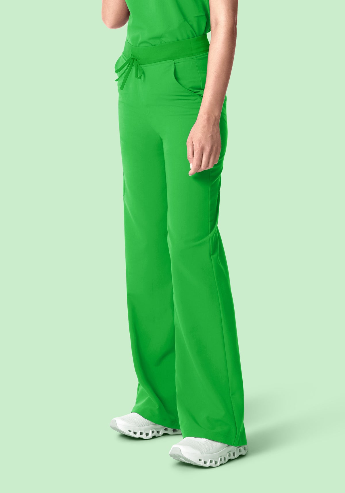 High Waisted Wide Leg Kelly Green
