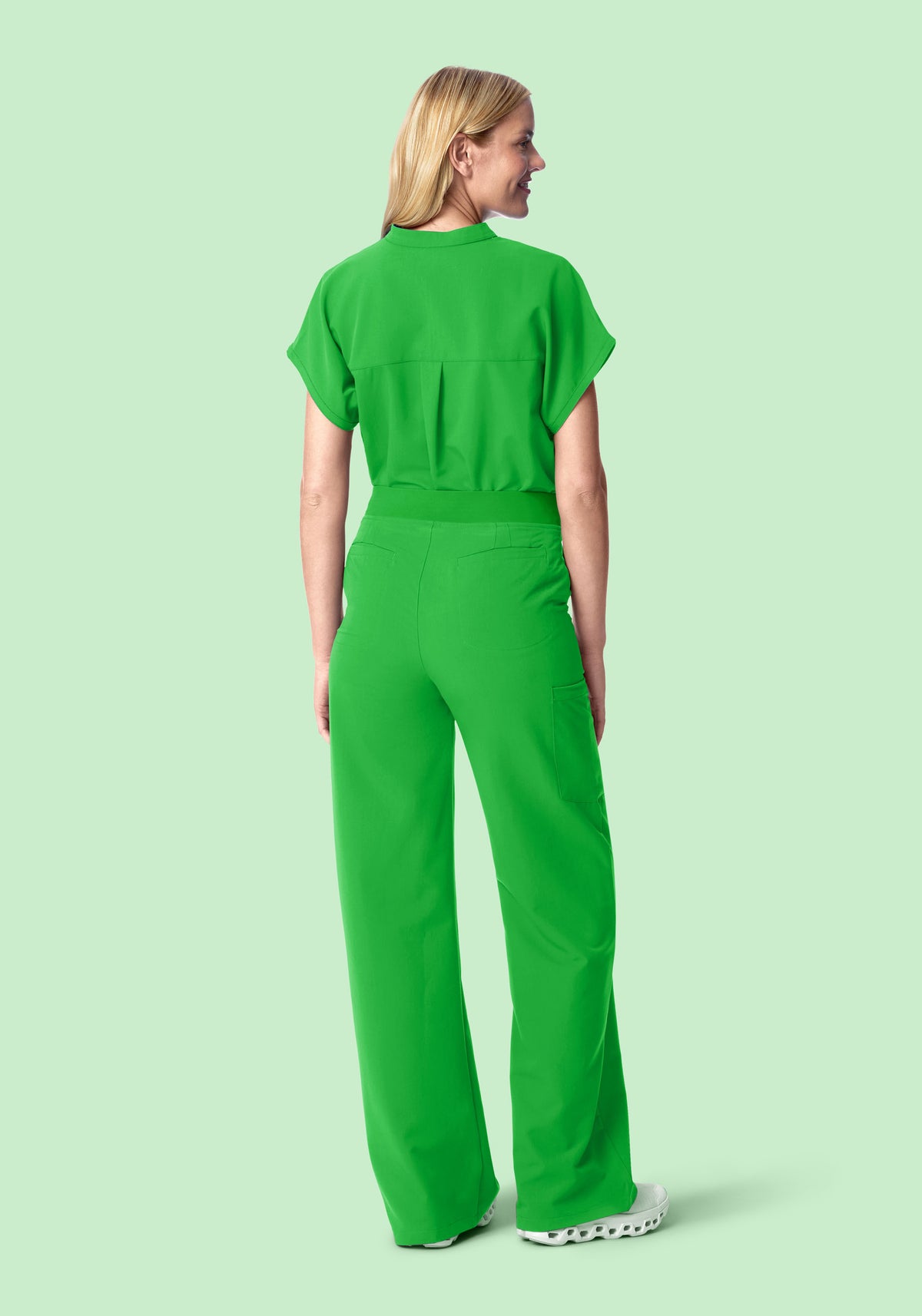 High Waisted Wide Leg Kelly Green