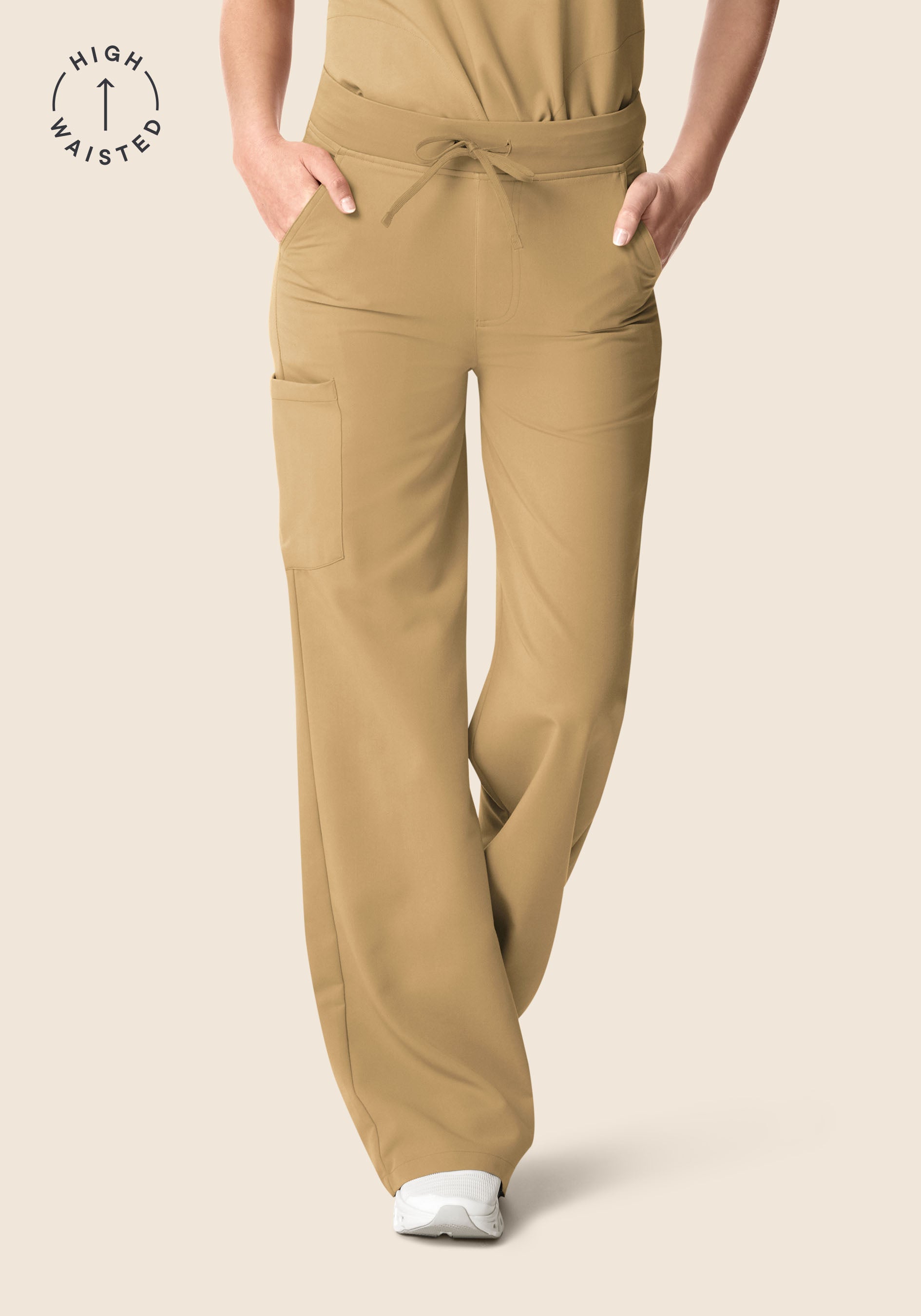 High Waisted Wide Leg Latte