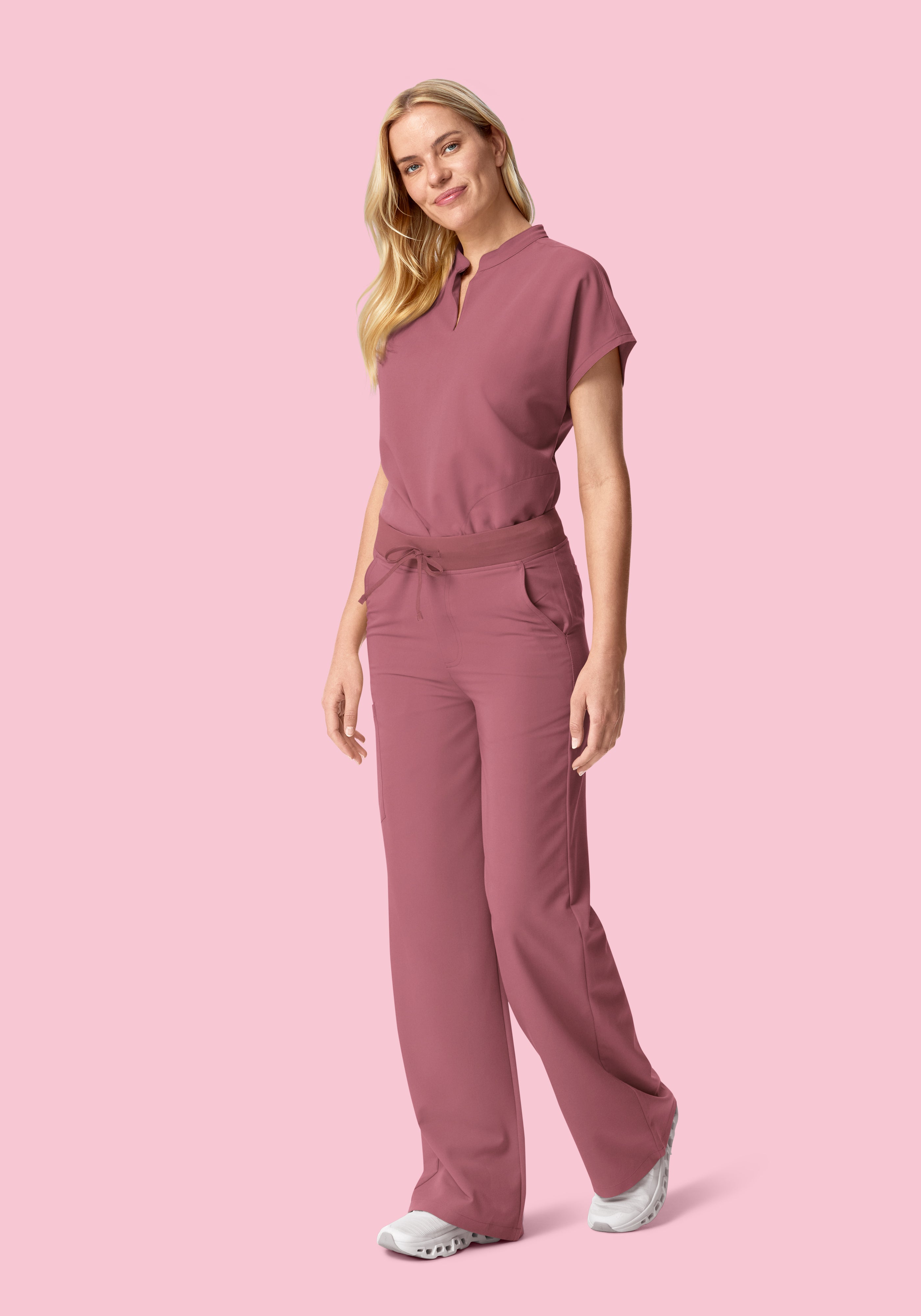 High Waisted Wide Leg Mauve