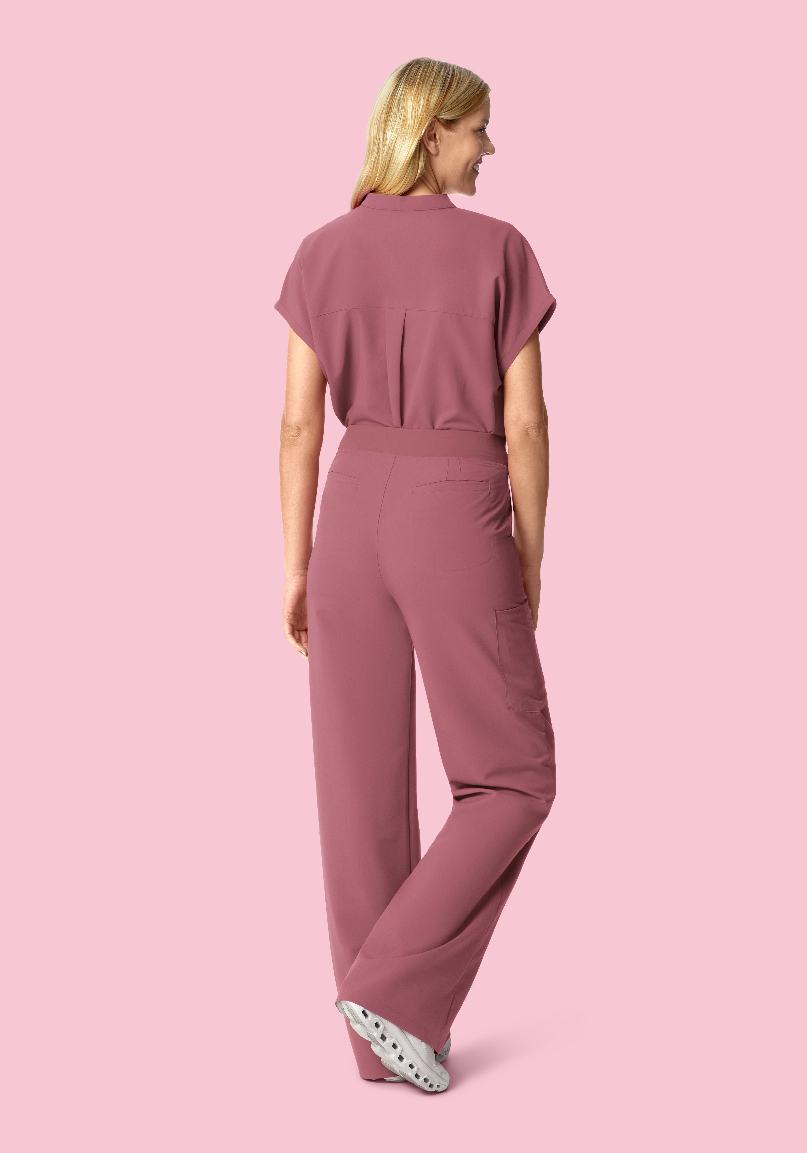High Waisted Wide Leg Mauve