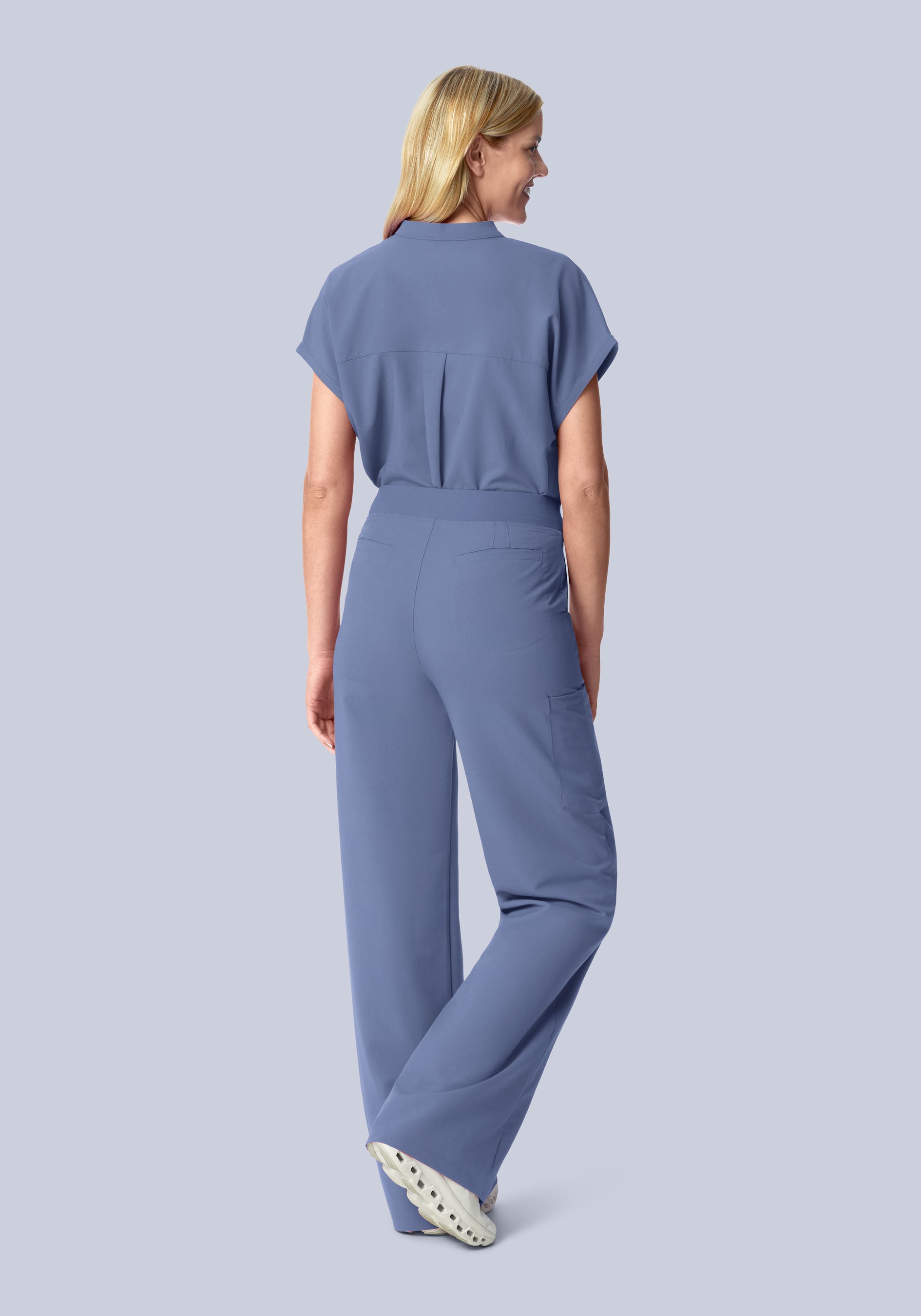 Mandarin Dolman Top Periwinkle