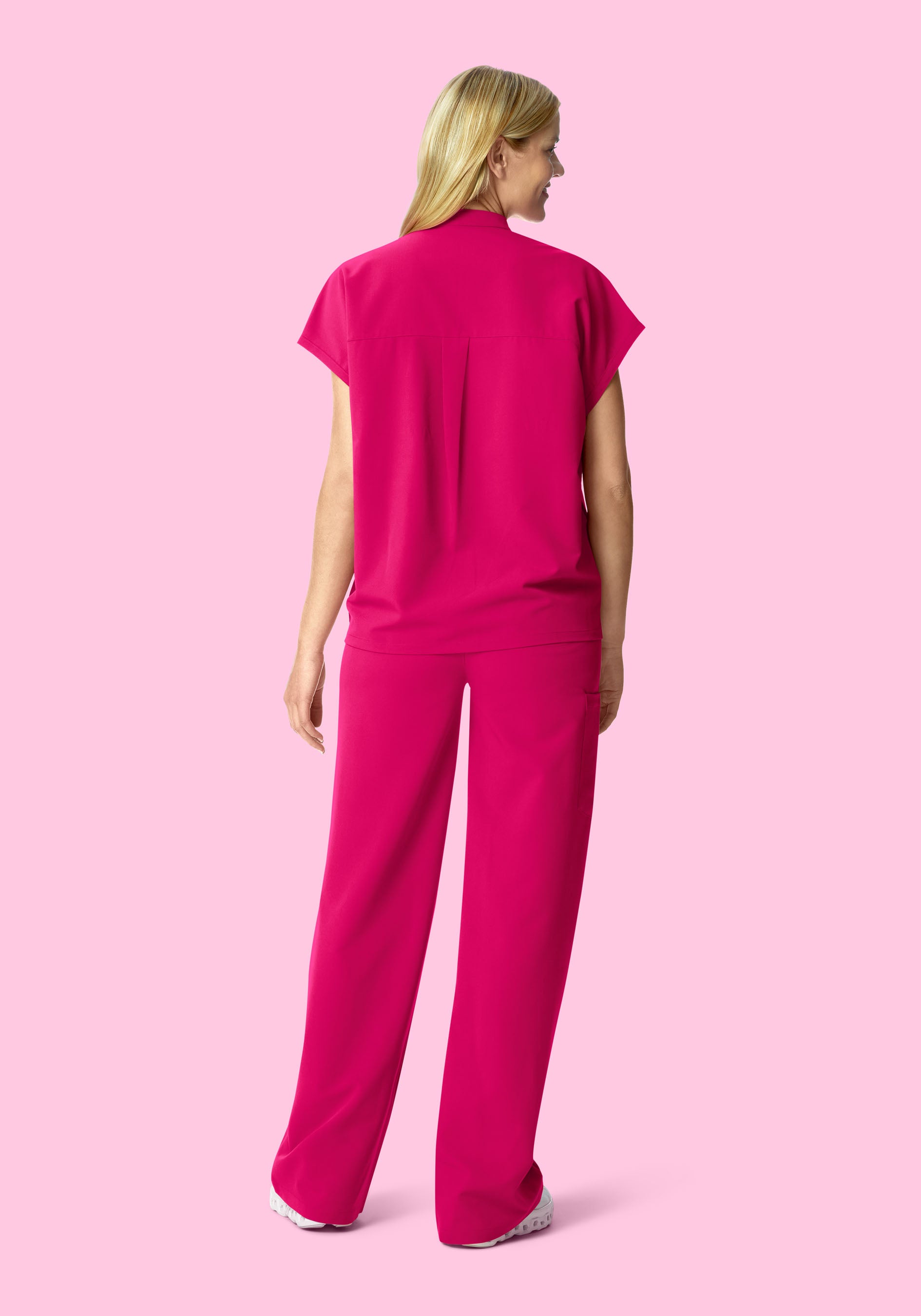 Mandarin Dolman Top Raspberry