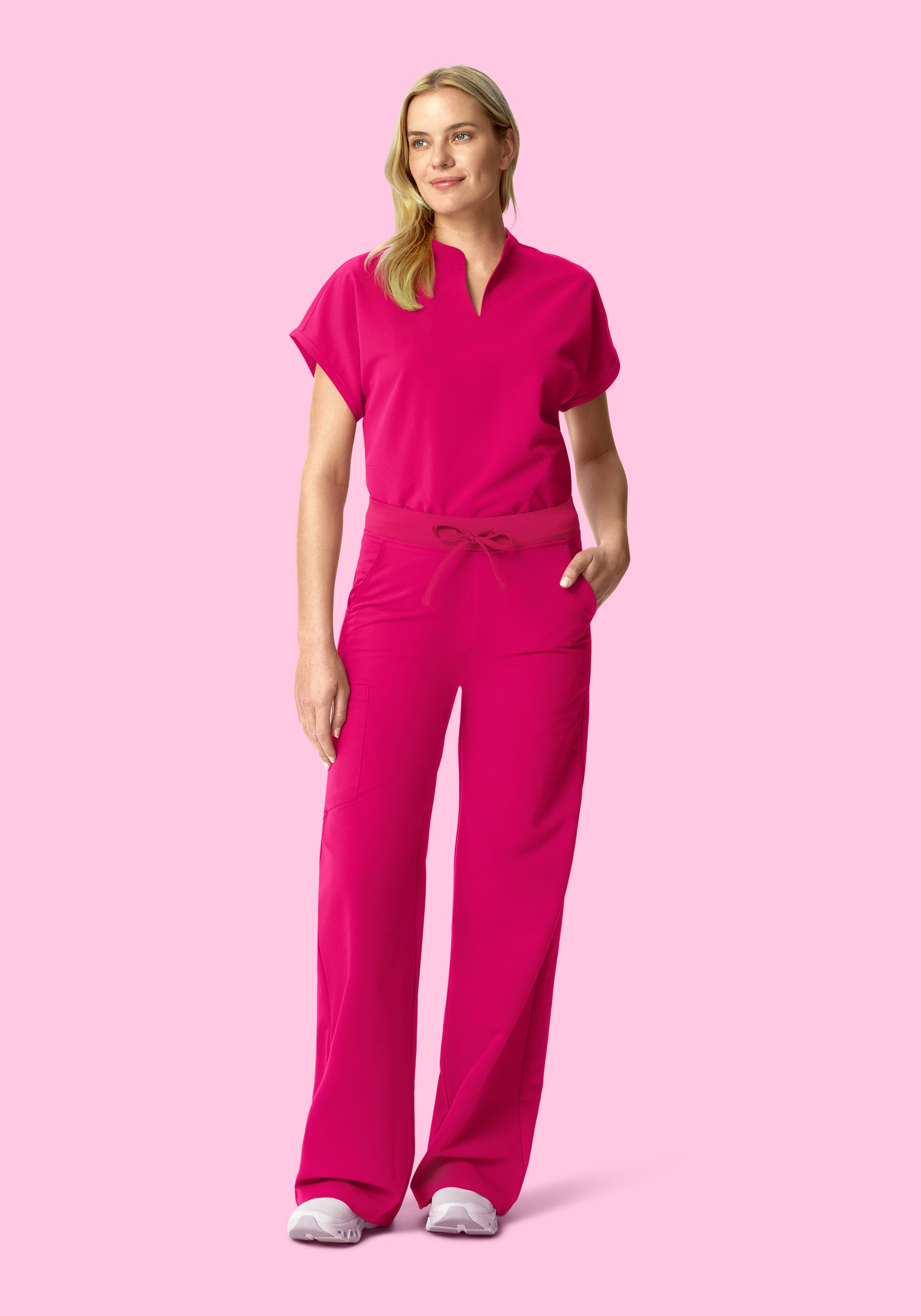 Mandarin Dolman Top Raspberry