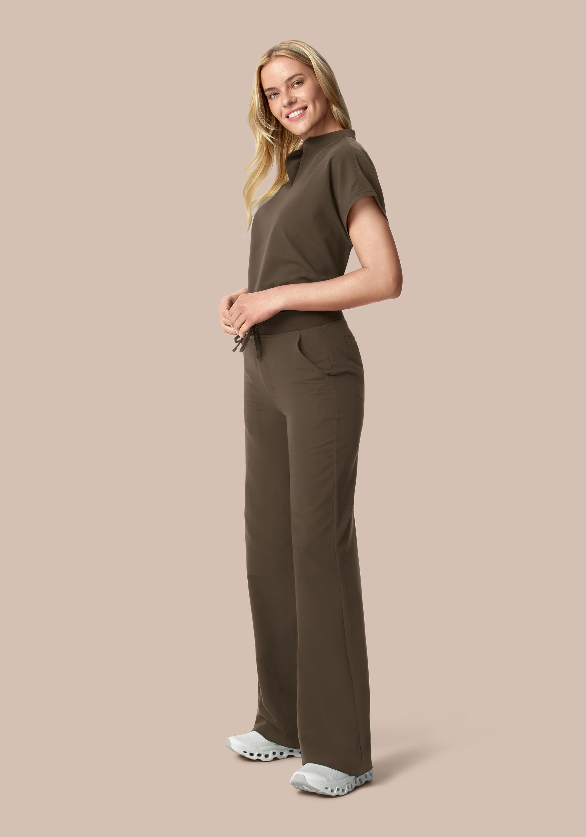 High Waisted Wide Leg Truffle