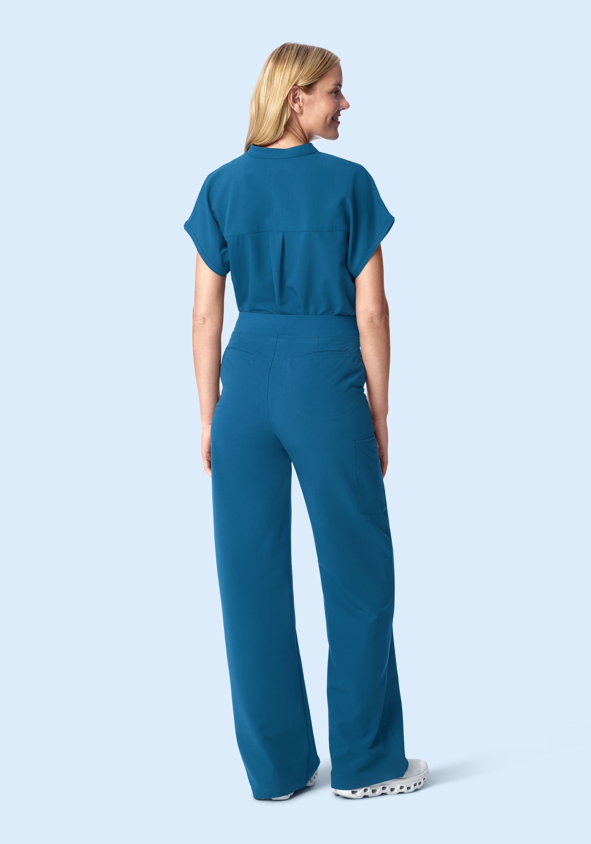 High Waisted Wide Leg Vallarta Blue