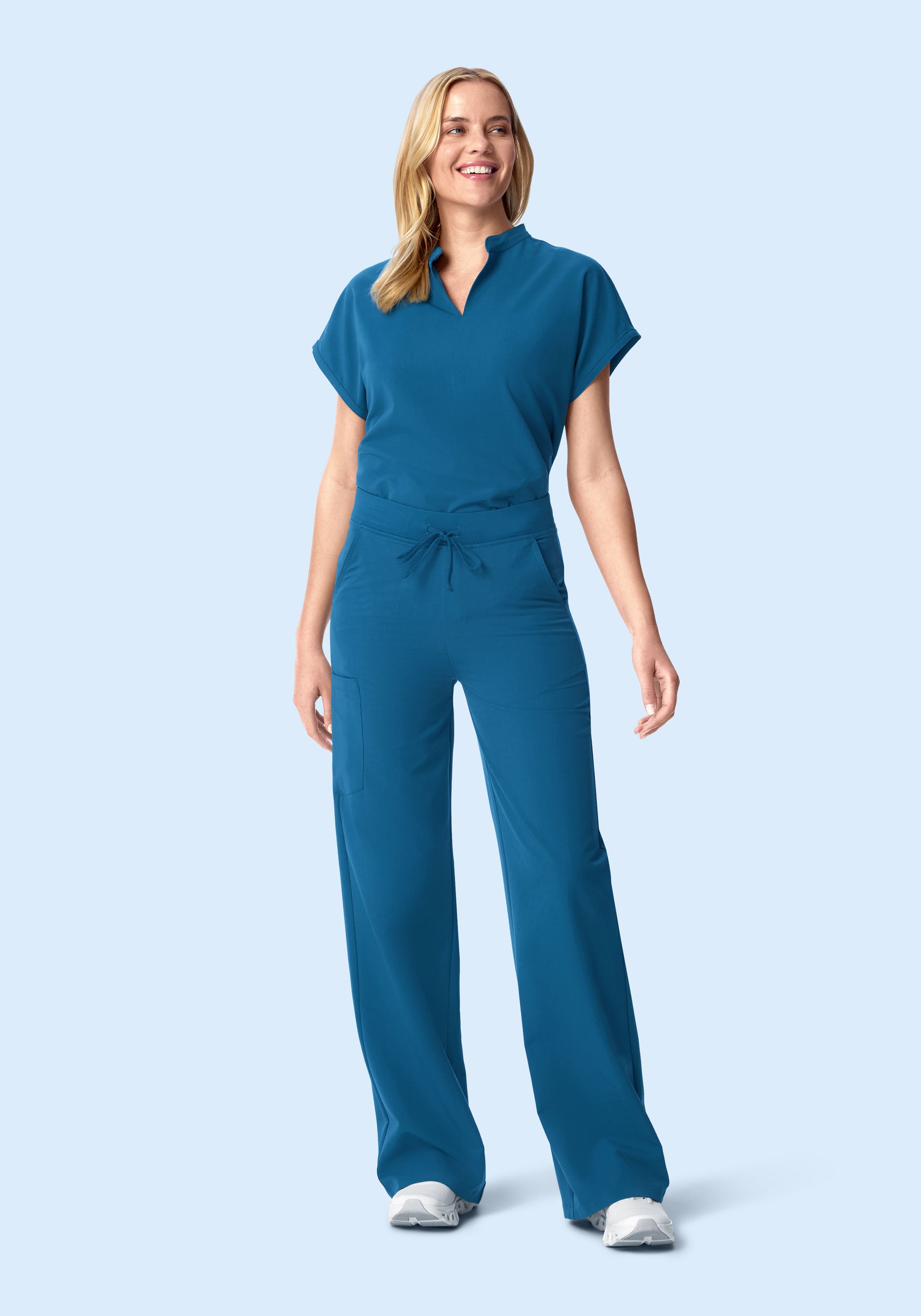 High Waisted Wide Leg Vallarta Blue