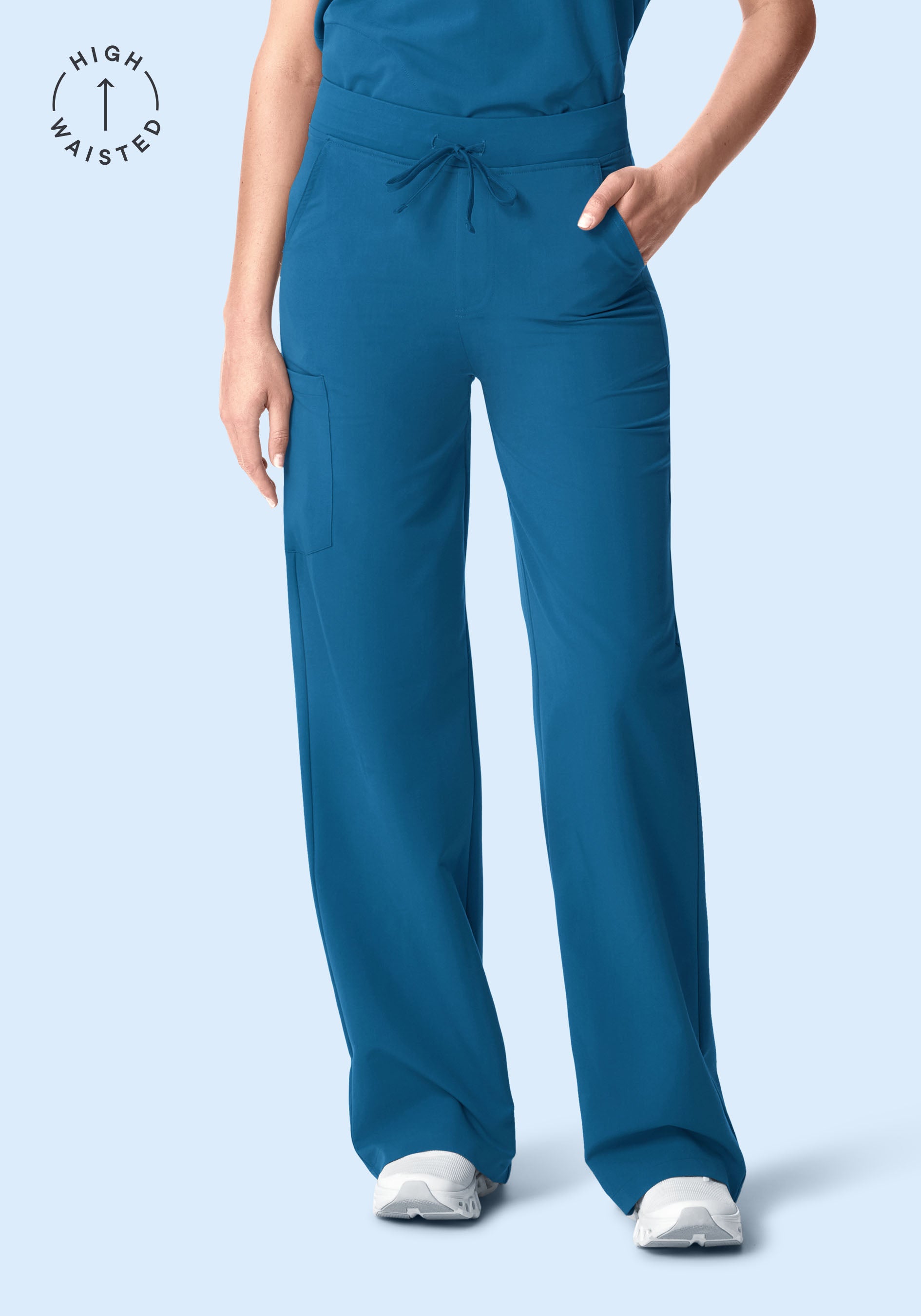 High Waisted Wide Leg Vallarta Blue