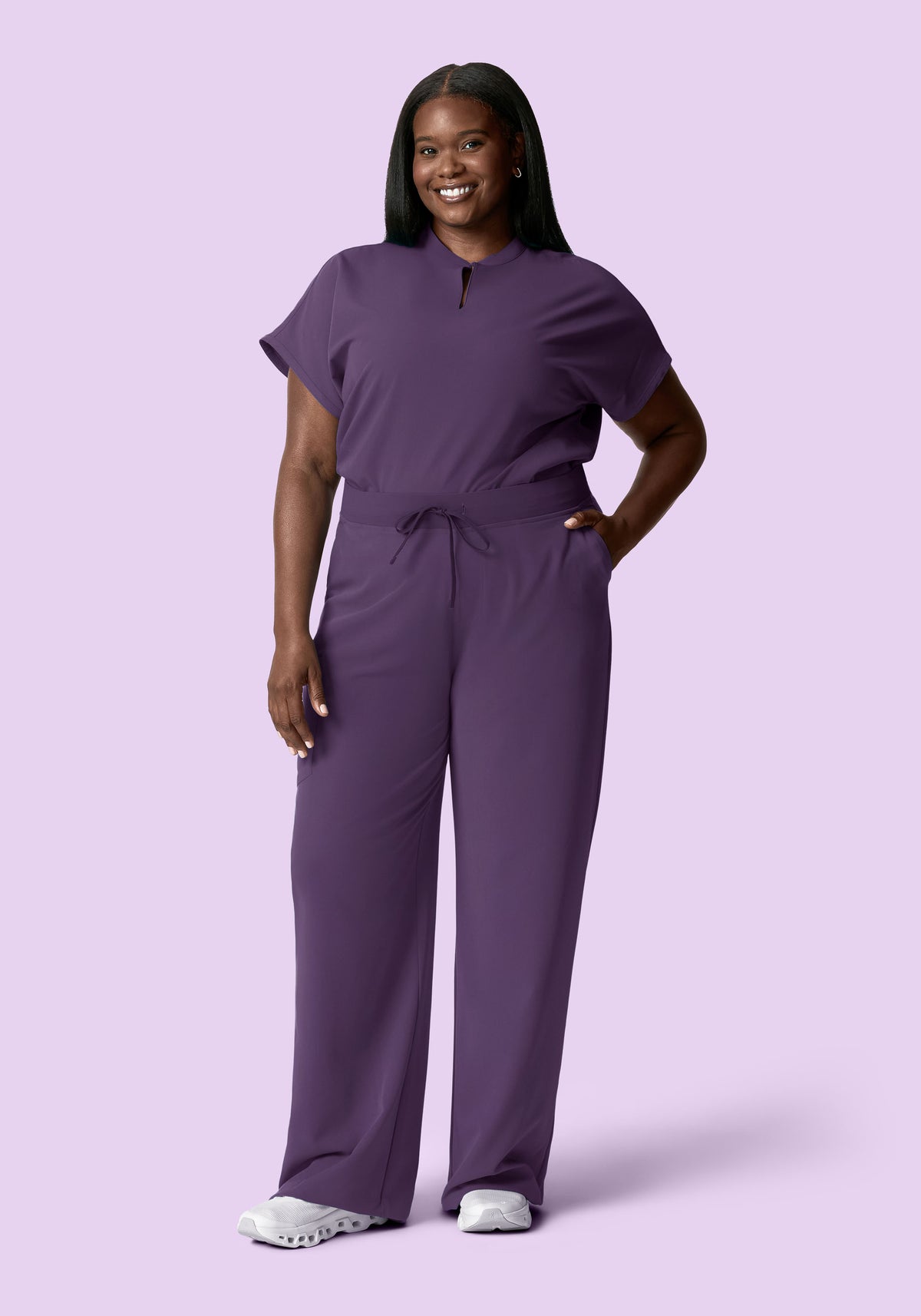 High Waisted Wide Leg Dewberry