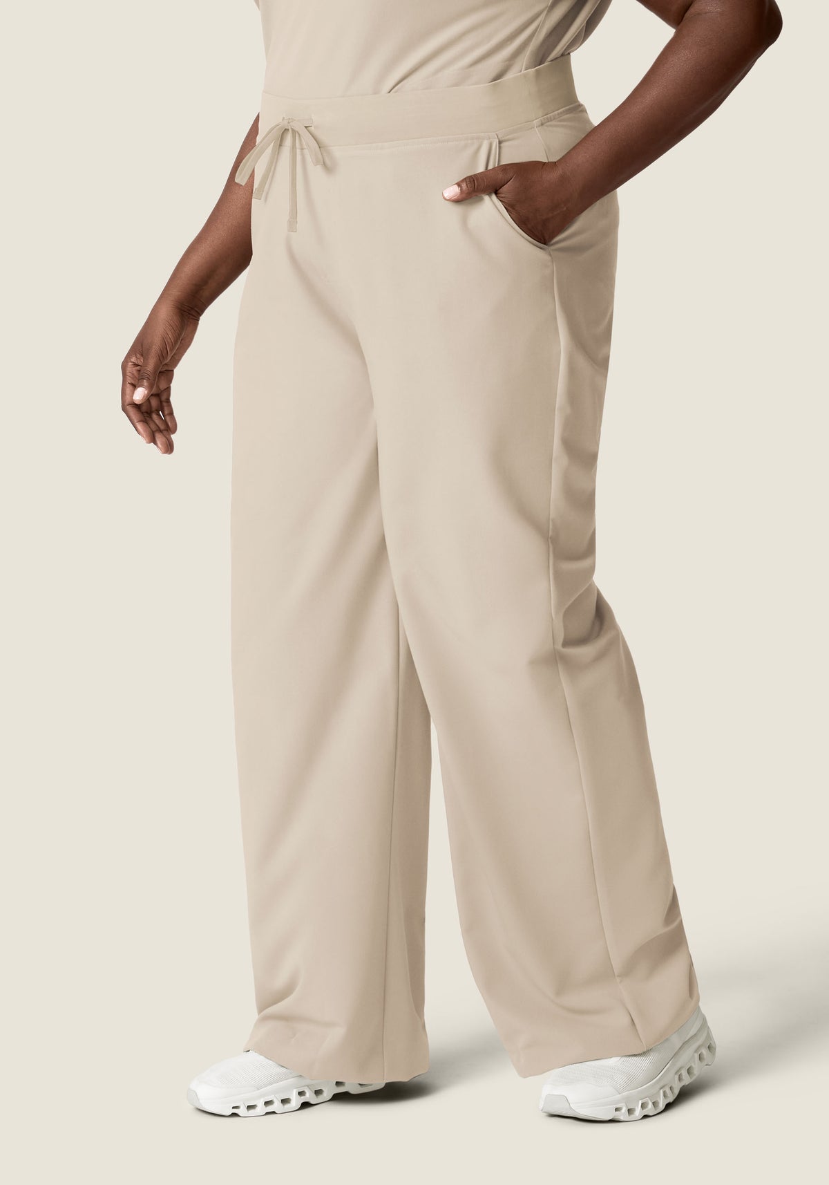 High Waisted Wide Leg Khaki