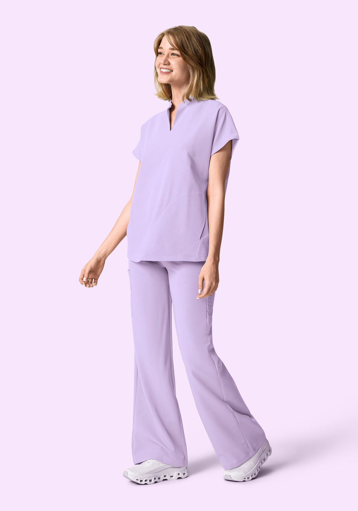 High Waisted Wide Leg Cool Lavender