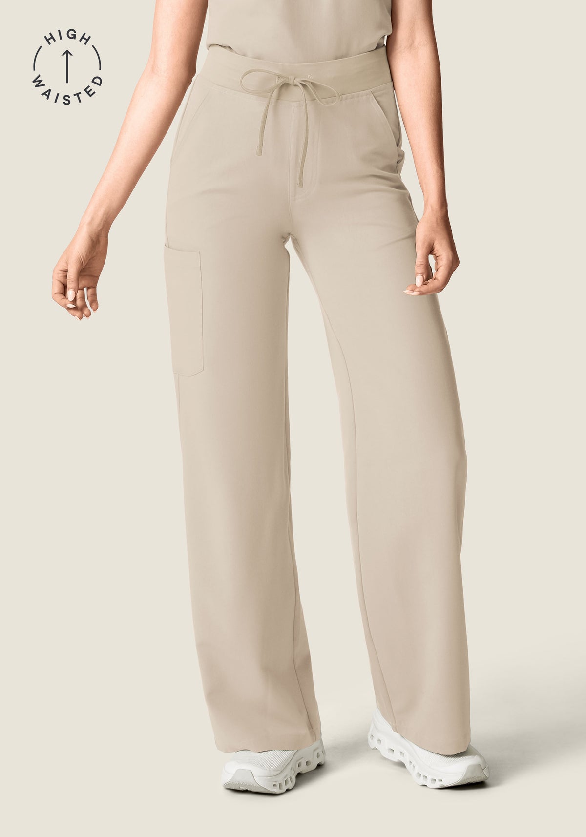 High Waisted Wide Leg Khaki