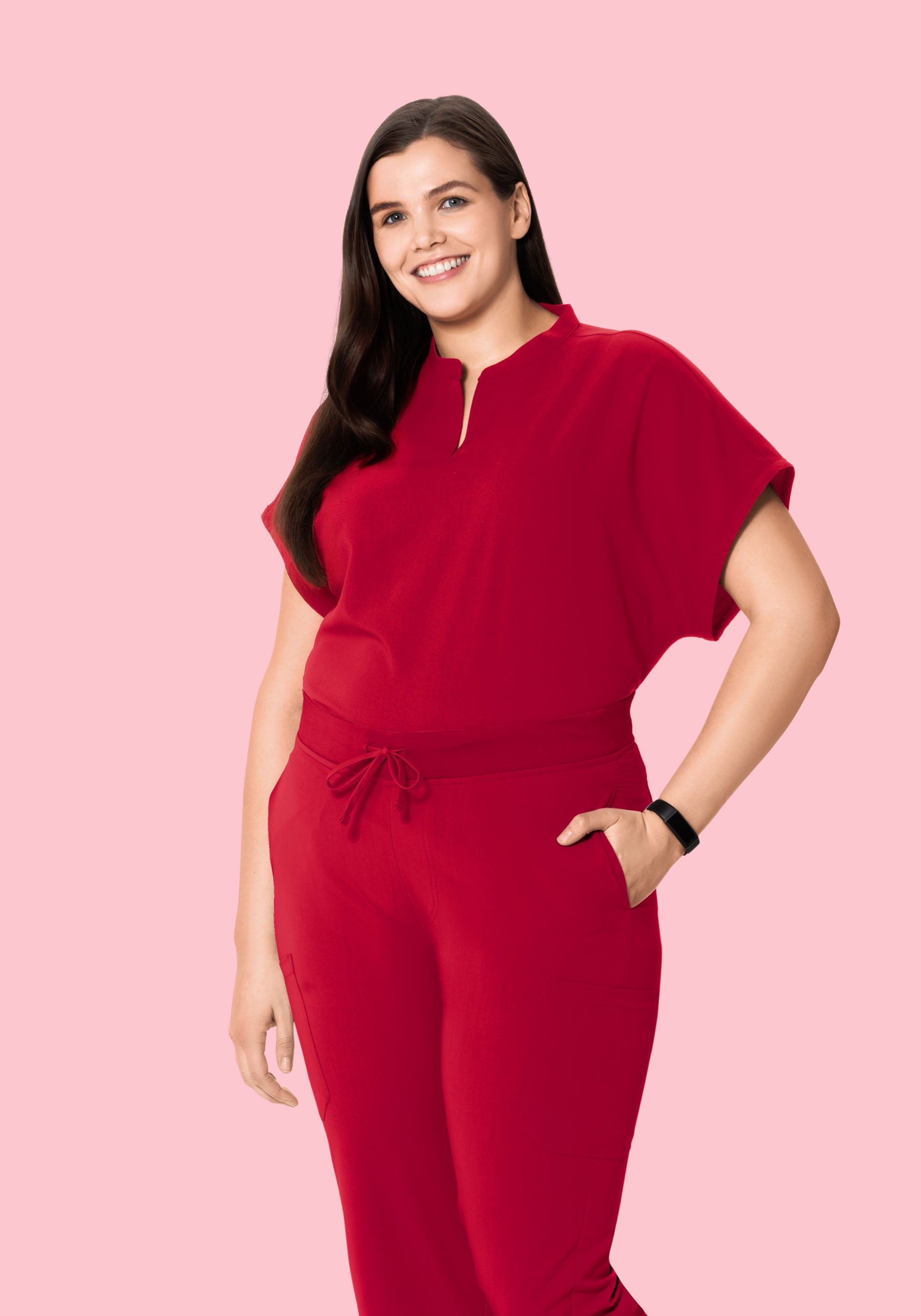 Mandarin Dolman Top Crimson