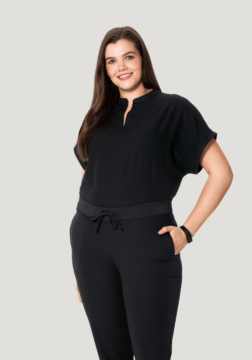 Mandarin Dolman Top Black