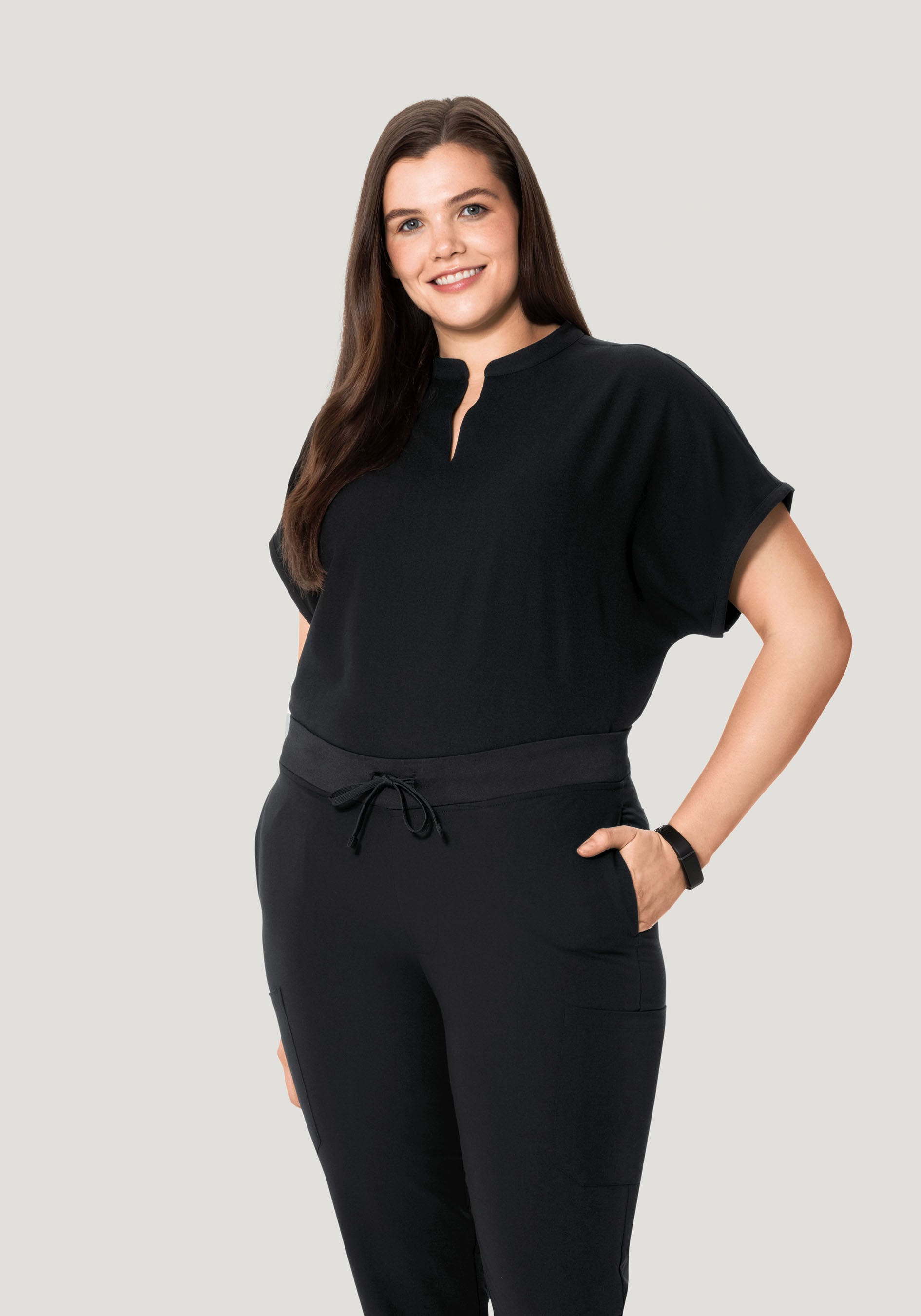 Mandarin Dolman Top Black