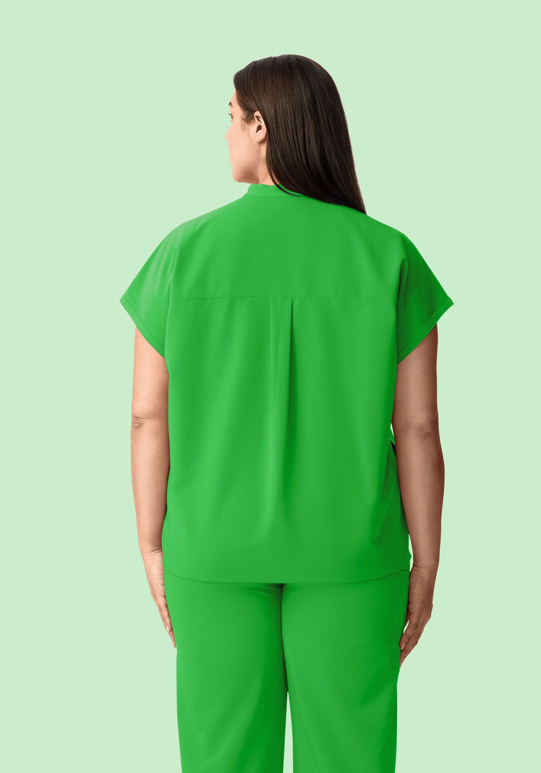 Mandarin Dolman Top Kelly Green