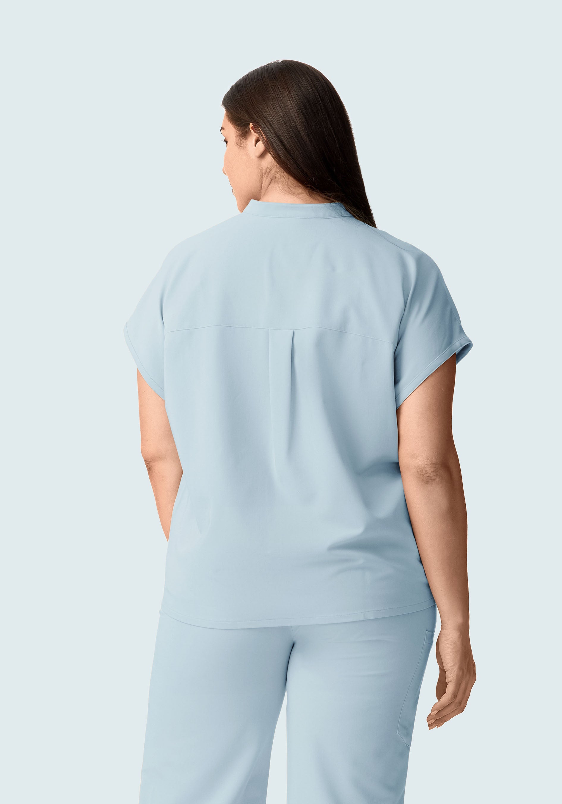 Mandarin Dolman Top Powder Blue