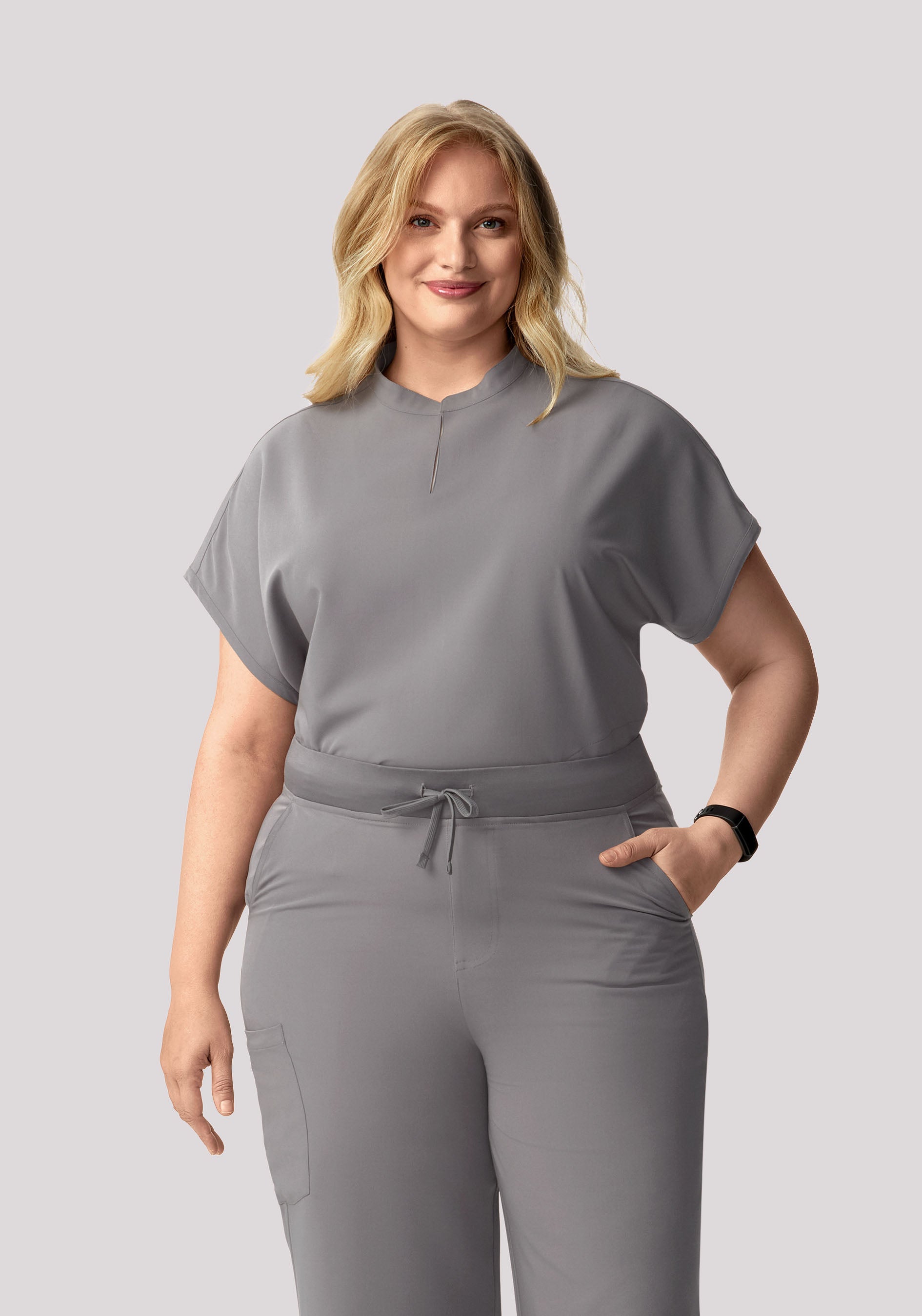 Mandarin Dolman Top Oslo Gray