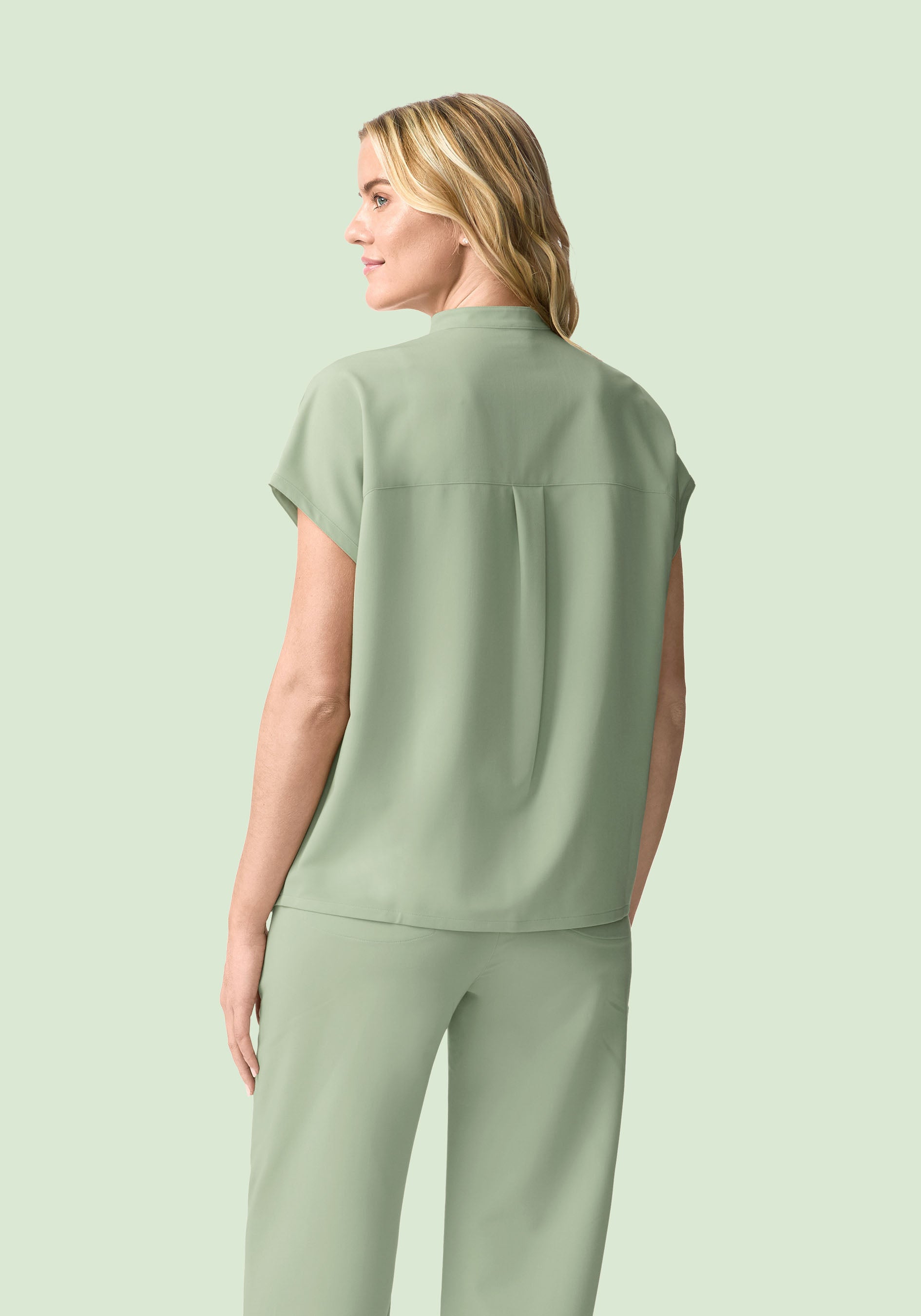 Mandarin Dolman Top Green Tea