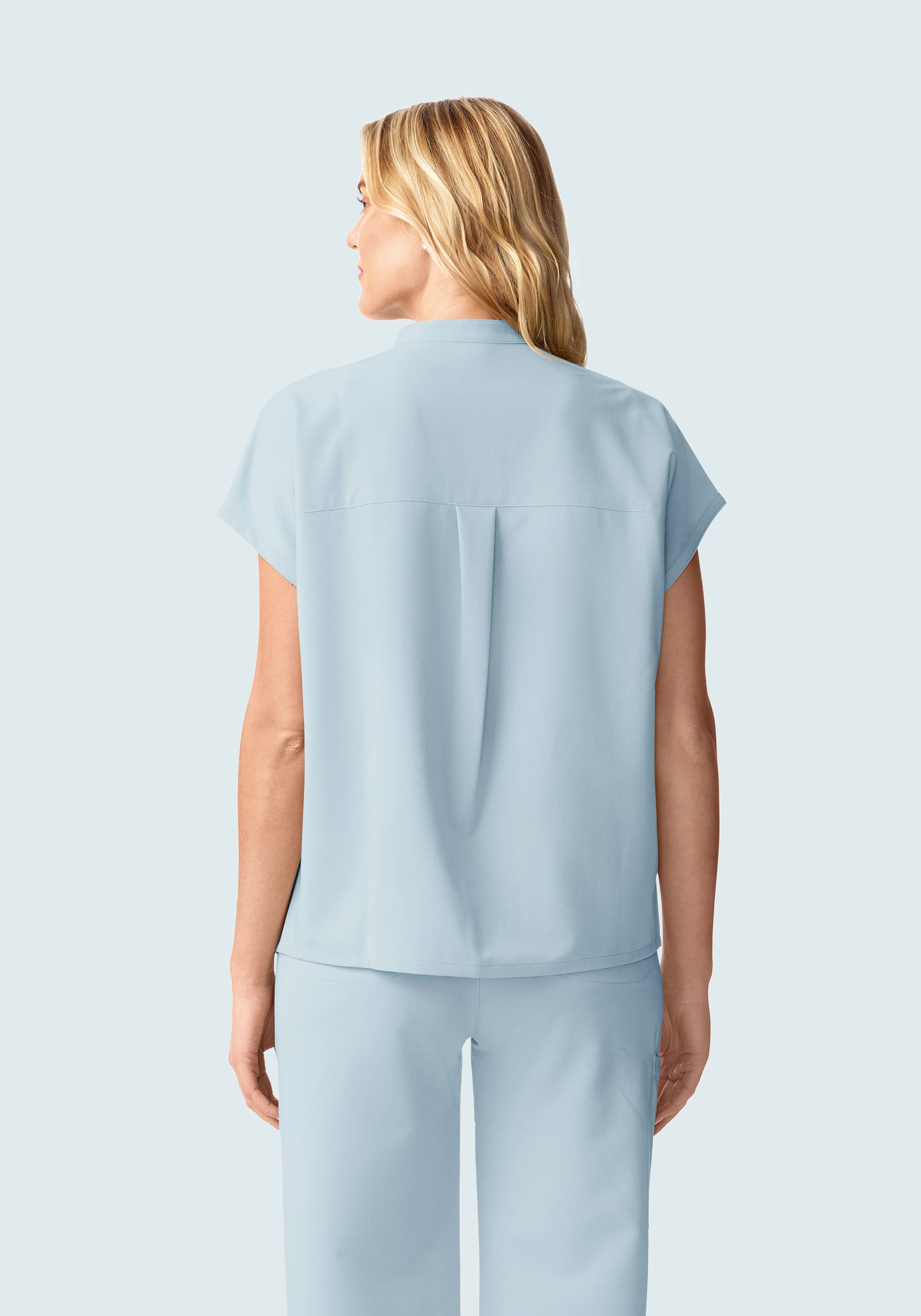 Mandarin Dolman Top Powder Blue
