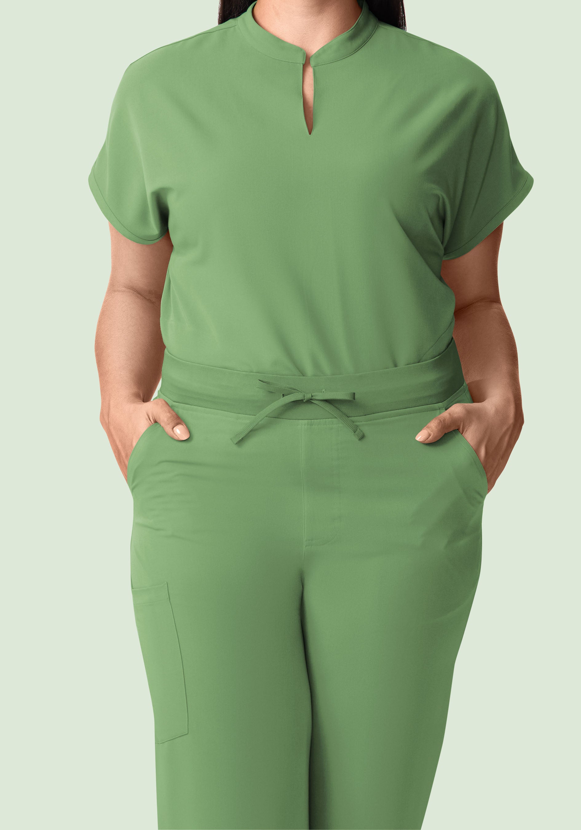 High Waisted Wide Leg Hazel Green