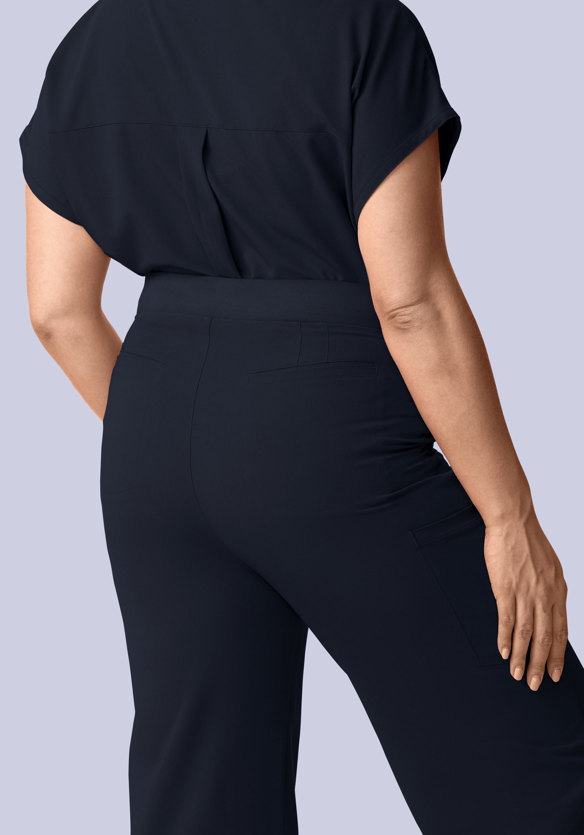 High Waisted Wide Leg Midnight Navy